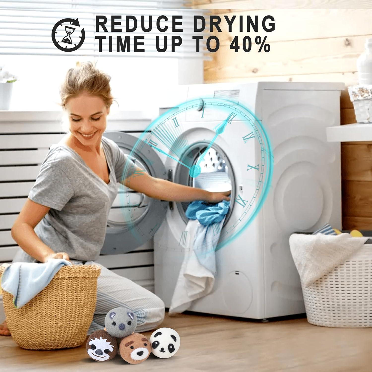 Bolas de Secadora de Lana ALLINCOZY Ecológicas 6 Unidades