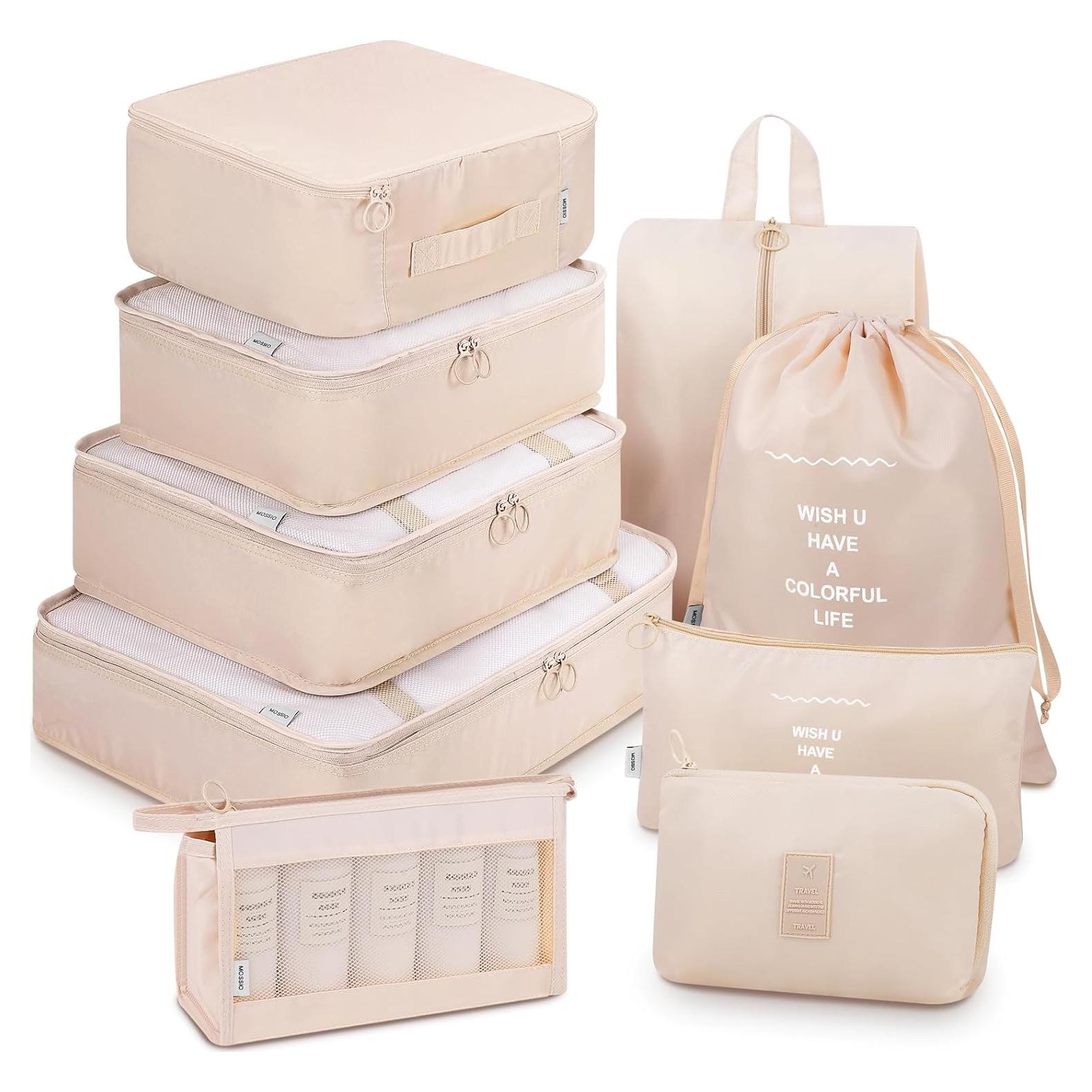 Mossio 9 Set Cubos de Embalaje y Bolsas de Viaje - Beige