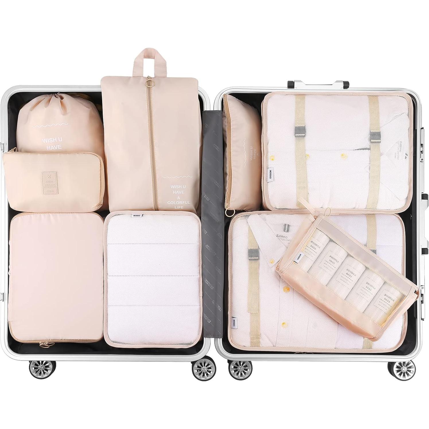 Mossio 9 Set Cubos de Embalaje y Bolsas de Viaje - Beige