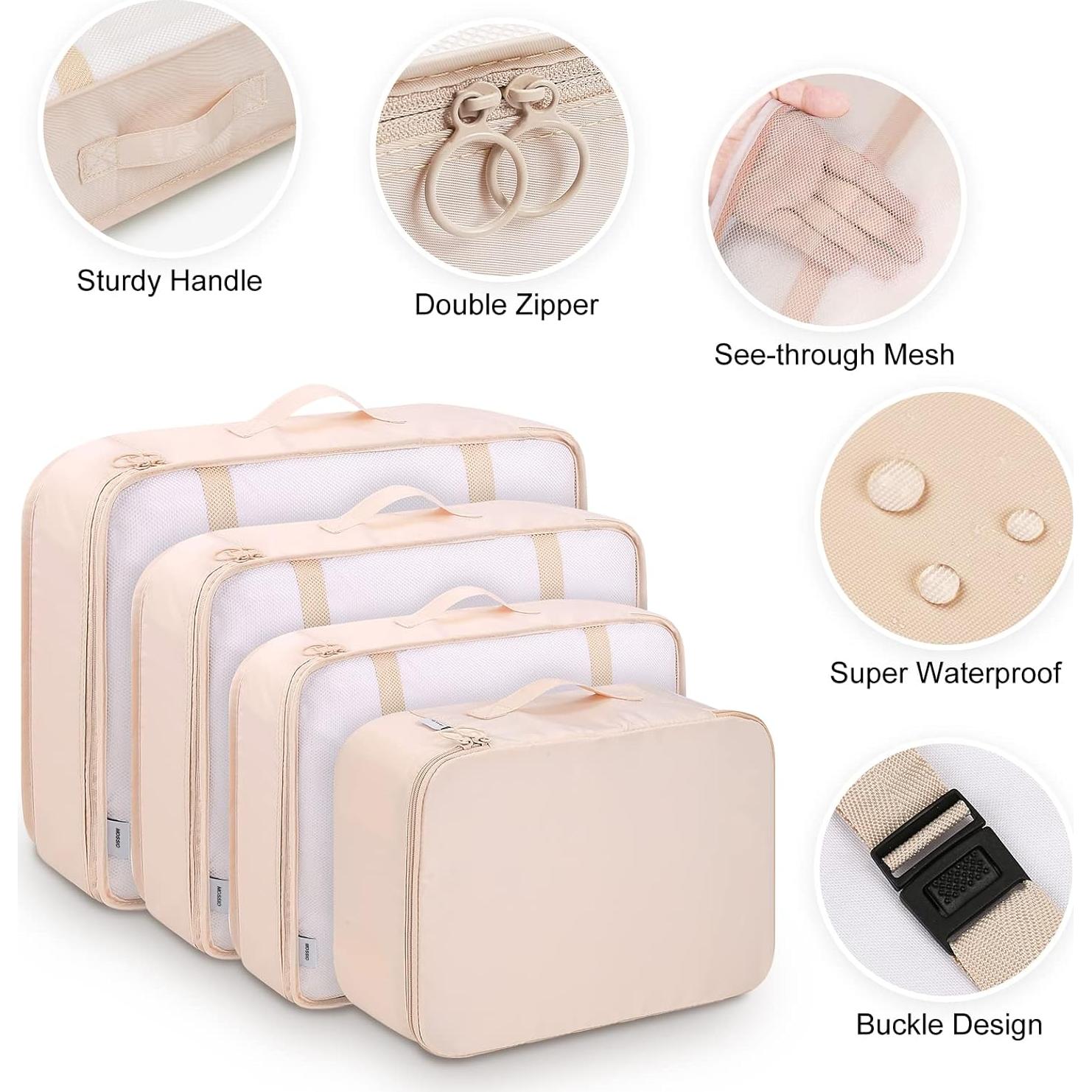 Mossio 9 Set Cubos de Embalaje y Bolsas de Viaje - Beige