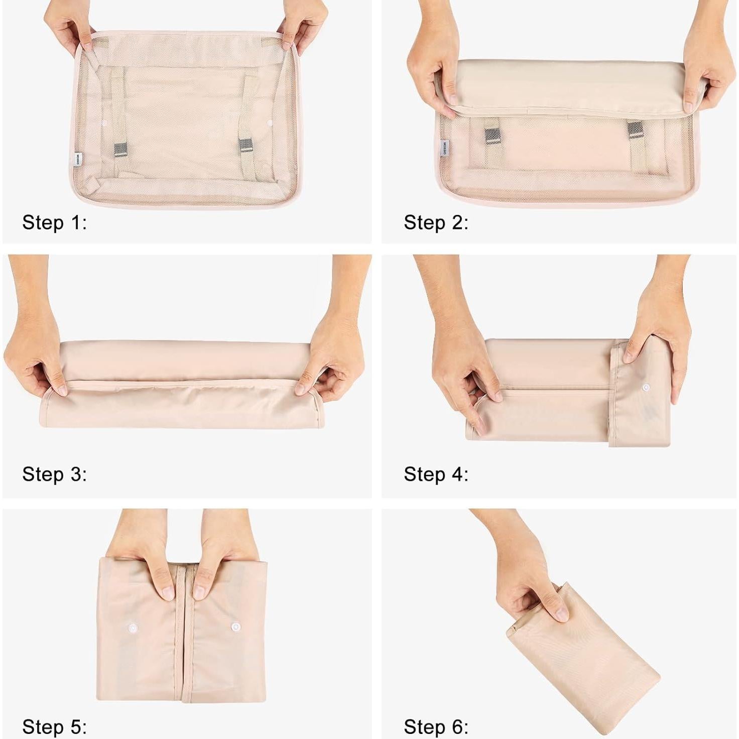 Mossio 9 Set Cubos de Embalaje y Bolsas de Viaje - Beige