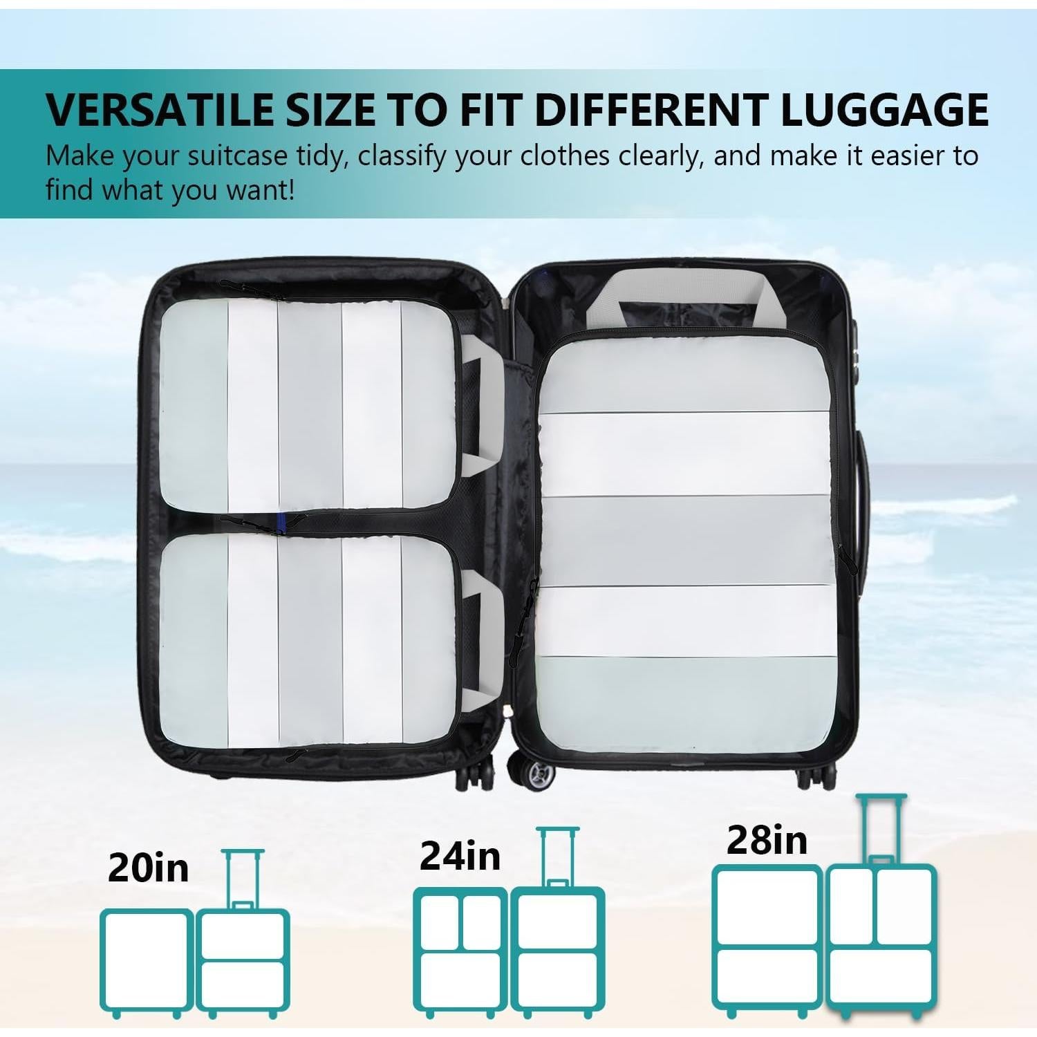 Cubos de Compresión para Viaje XBLGX - 5 Piezas, Organizador