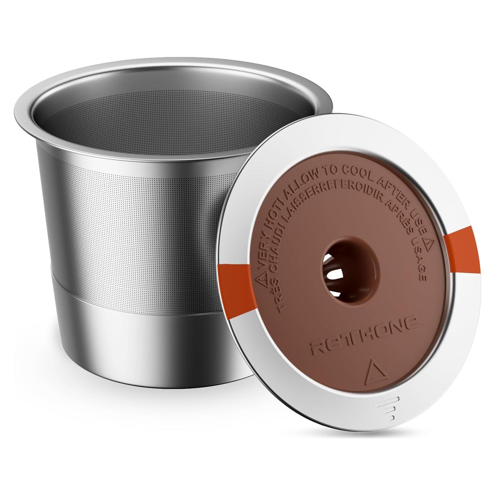 Filtros de Café Reutilizables RETHONE K Cup Acero Inoxidable 1 Paquete