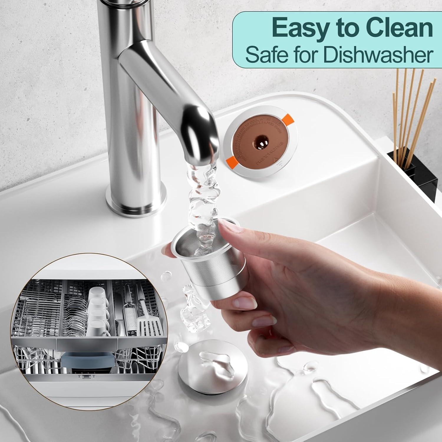 Filtros de Café Reutilizables RETHONE K Cup Acero Inoxidable 1 Paquete