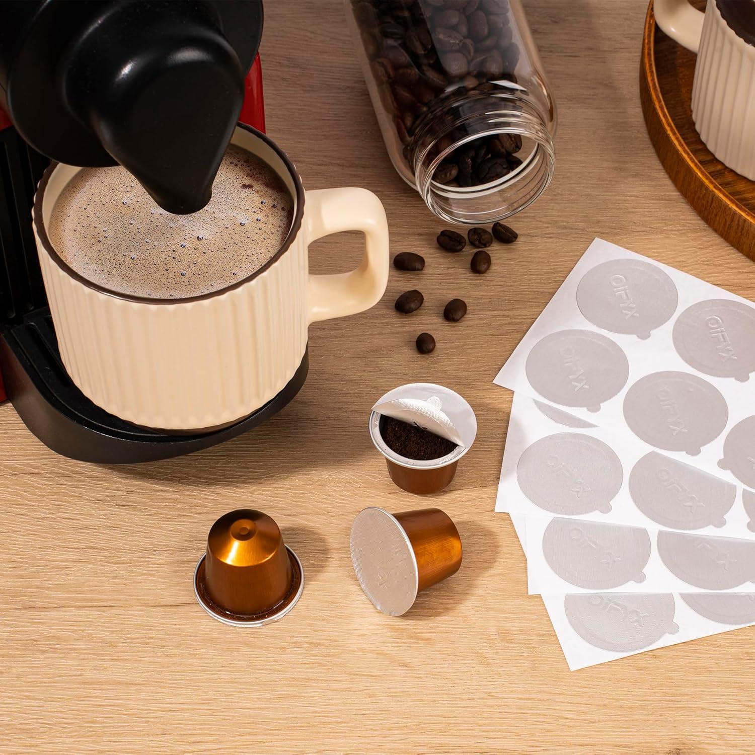 Tapas de Aluminio Reutilizables Oifyx para Nespresso 120 Unidades