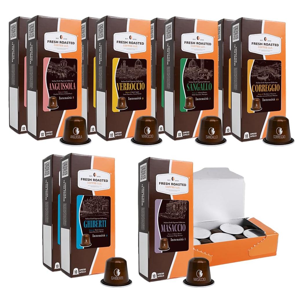 Cápsulas de Espresso Italiano Café Fresco Tostado 120 Unidades