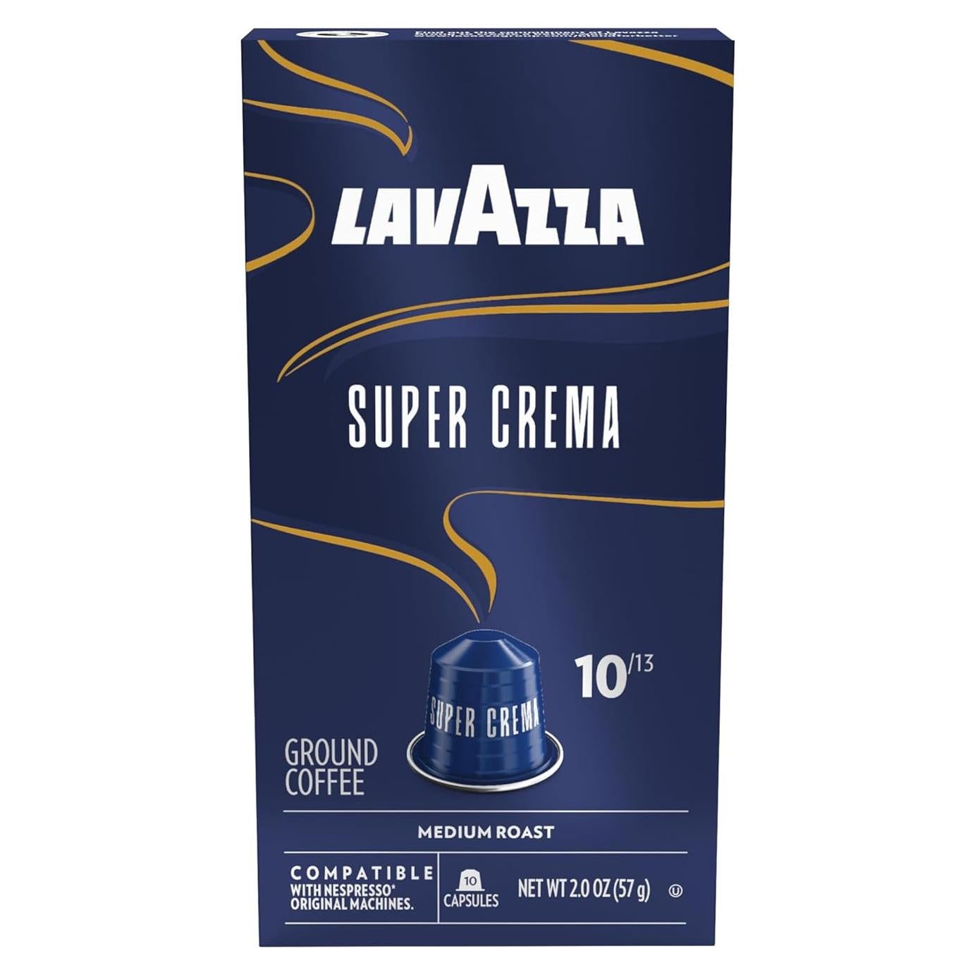 Cápsulas de Café Lavazza Super Crema para Nespresso - 10 Unidades