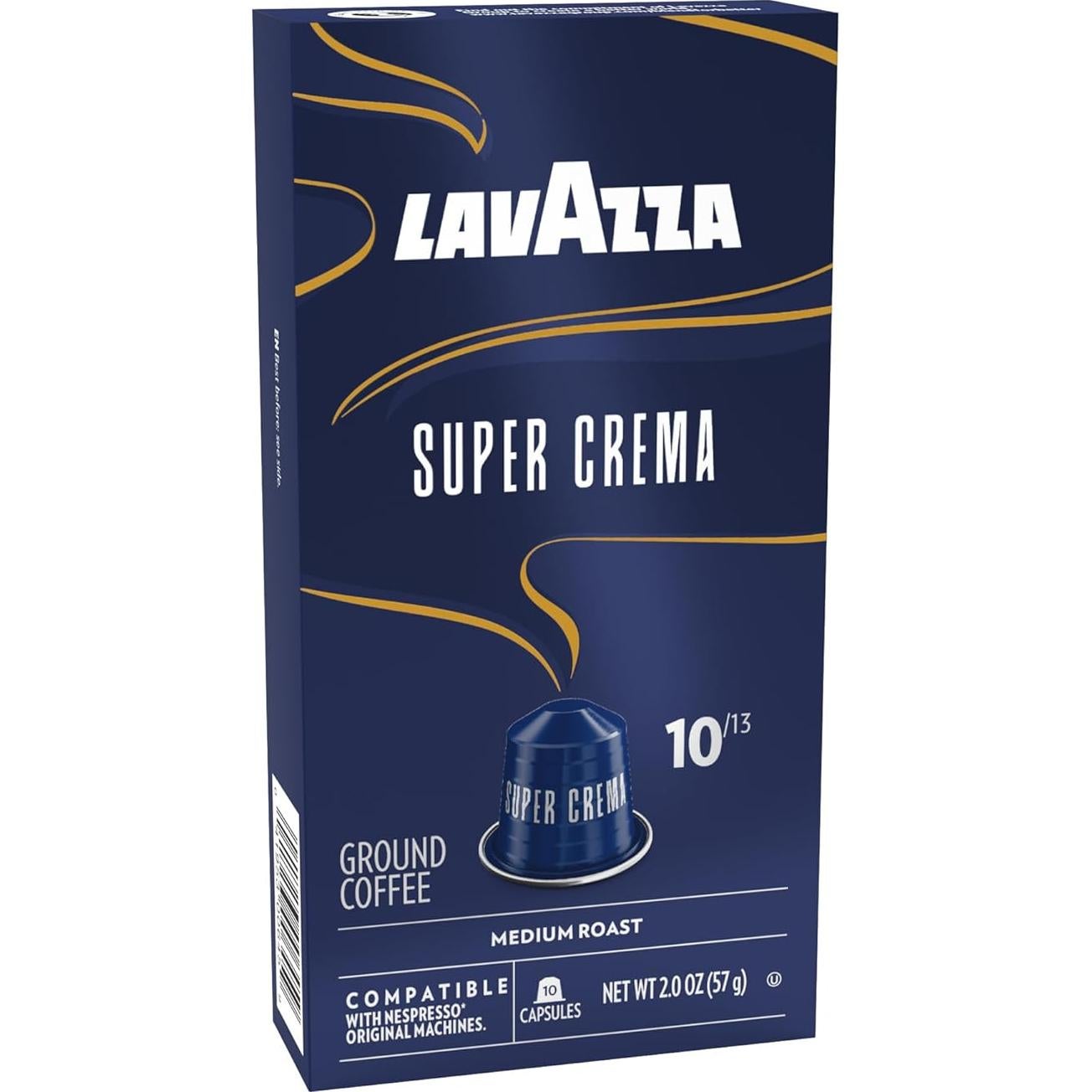 Cápsulas de Café Lavazza Super Crema para Nespresso - 10 Unidades