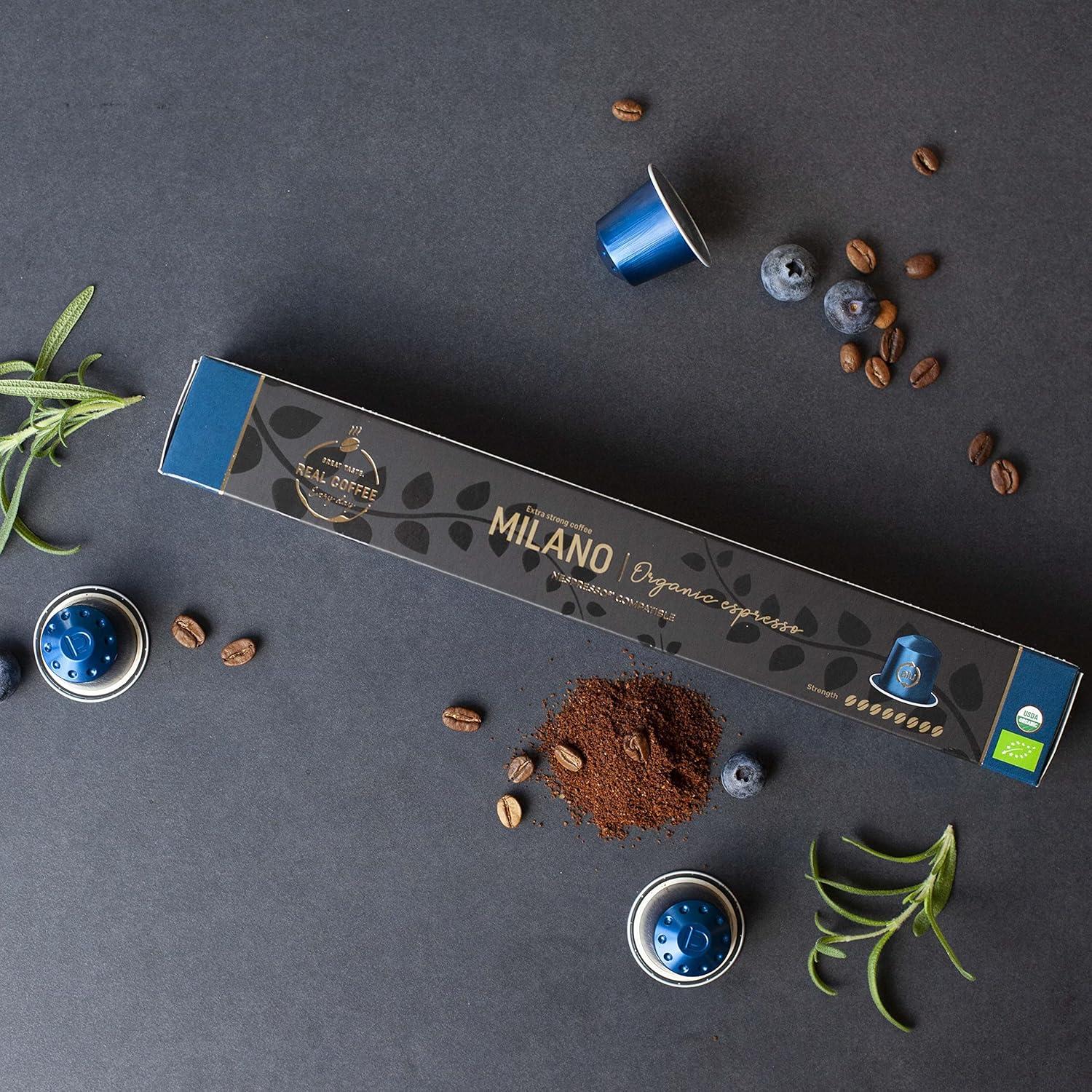 Cápsulas de Espresso Orgánico Milano para Nespresso - 100 Unidades