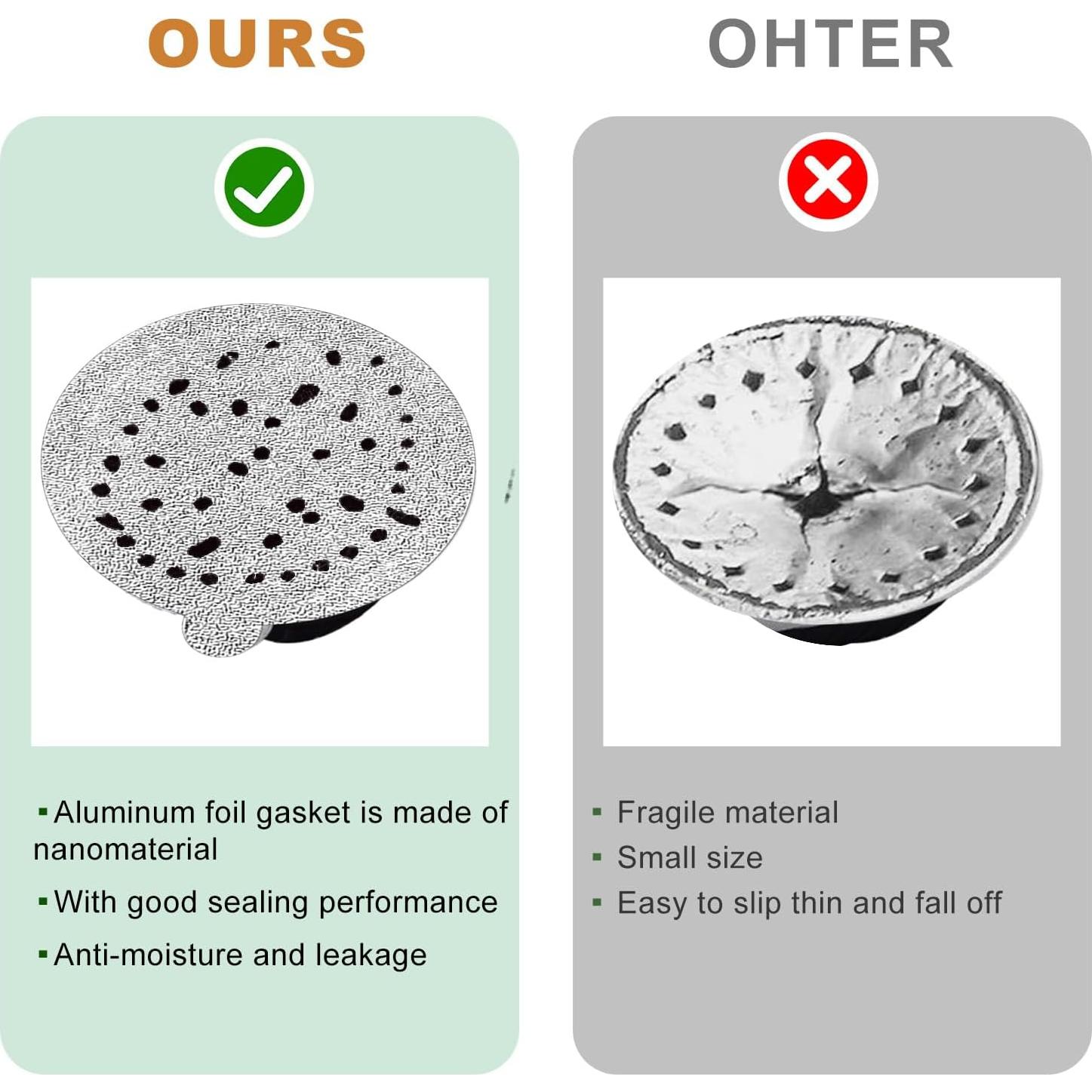 Sellos de Aluminio Reutilizables Cafly 62mm 120 Pcs para Nespresso