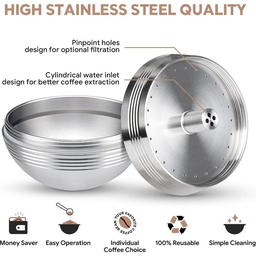 Cápsula de Café Reutilizable i Cafilas para Nespresso Vertuoline