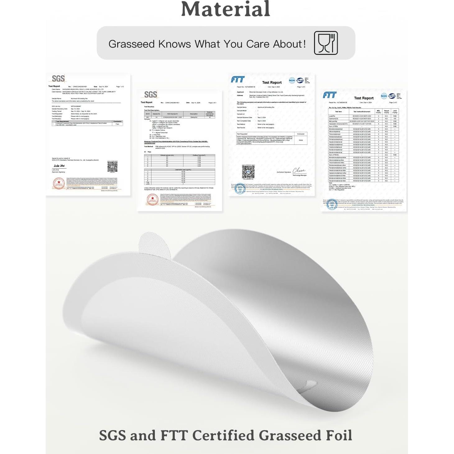 Tapas de Aluminio Grasseed para Cápsulas Vertuo - 200 Pcs