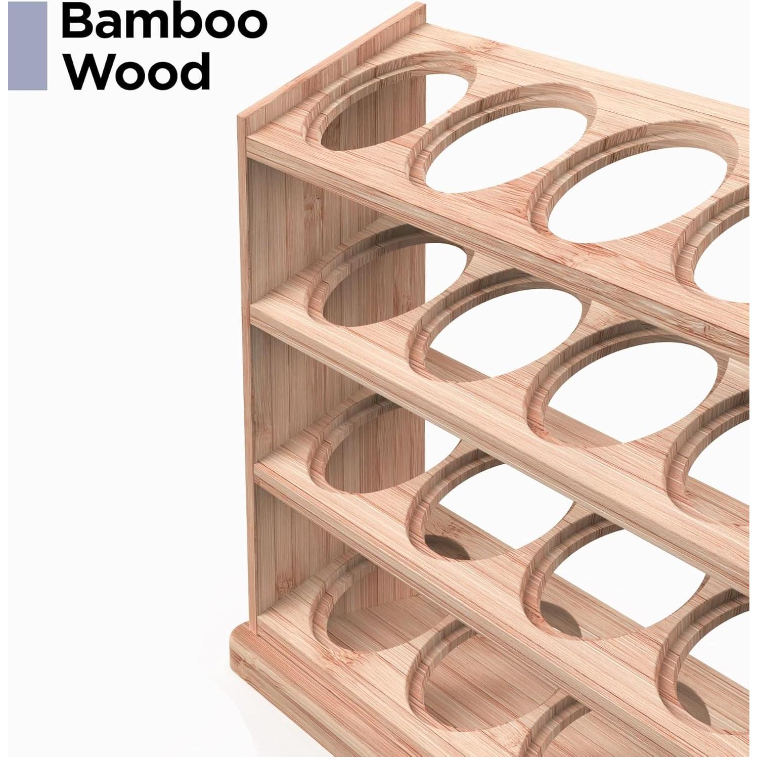 Soporte para 20 Cápsulas Nespresso Vertuo GALVANOX de Bambú