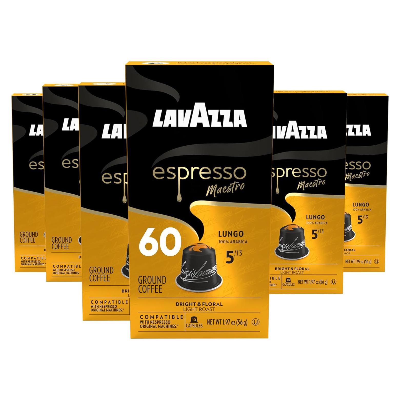 Cápsulas de Café Lavazza Avvolgente Lungo 60 Unidades Nespresso