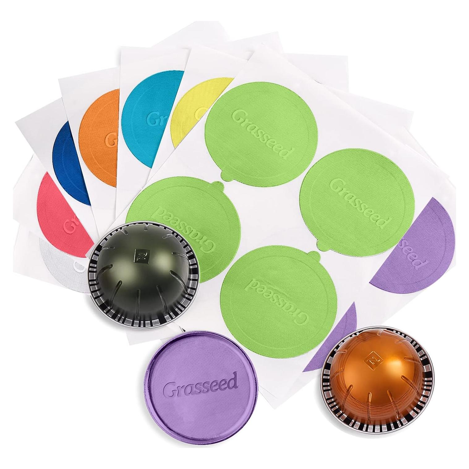 Tapas de Aluminio Grasseed para Cápsulas Vertuo - 60 Pcs