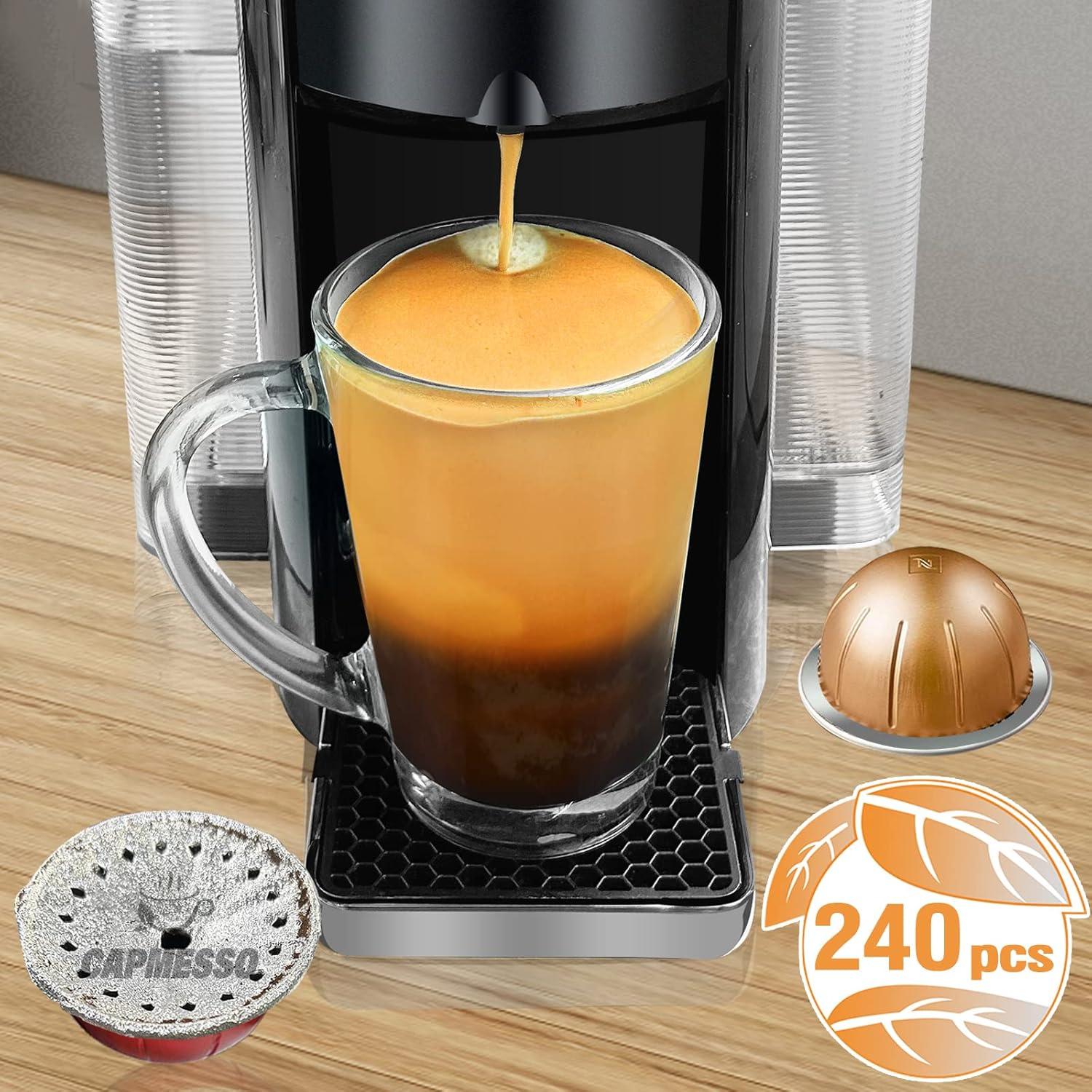 Tapa de Aluminio CAPMESSO para Cápsulas Reutilizables Vertuoline - 240 Pcs