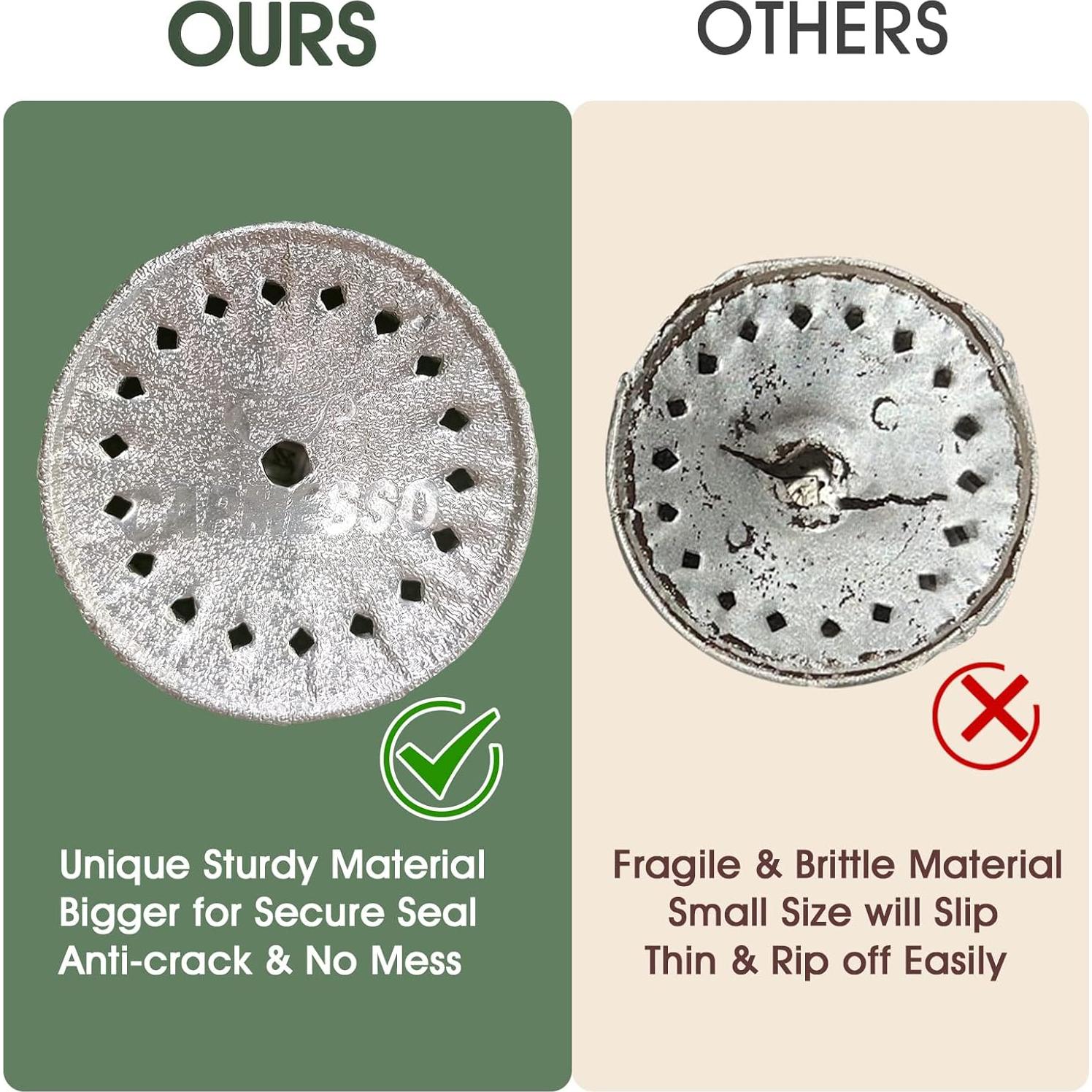 Tapa de Aluminio CAPMESSO para Cápsulas Reutilizables Vertuoline - 240 Pcs