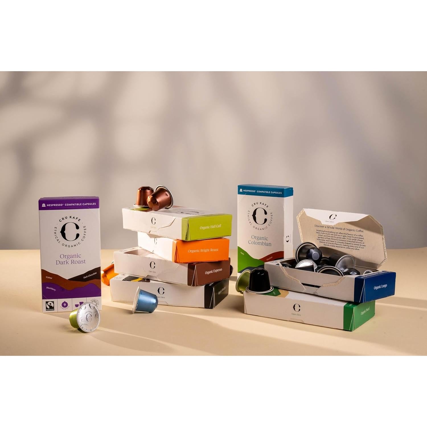 Cápsulas de Café Orgánico Cru Kafe - 50 Unidades Compatibles Nespresso