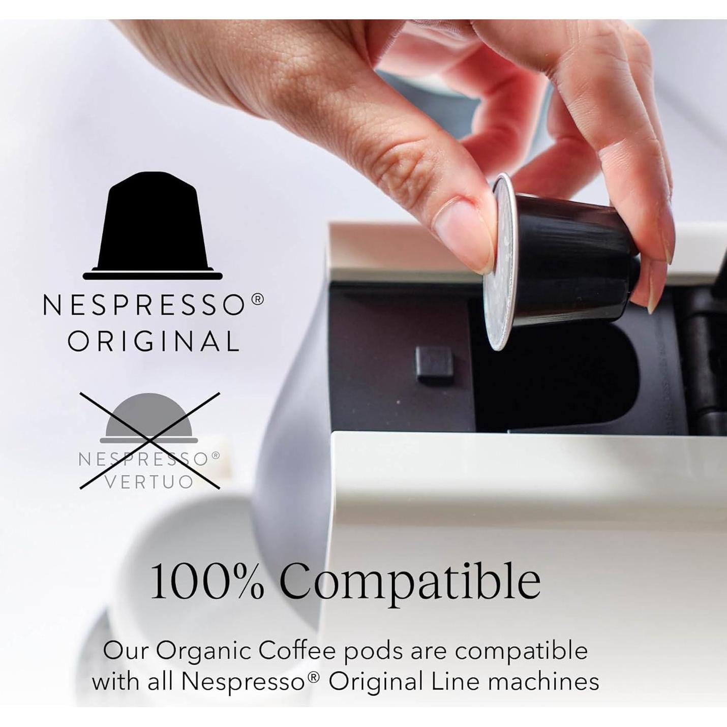 Cápsulas de Café Orgánico Cru Kafe - 50 Unidades Compatibles Nespresso