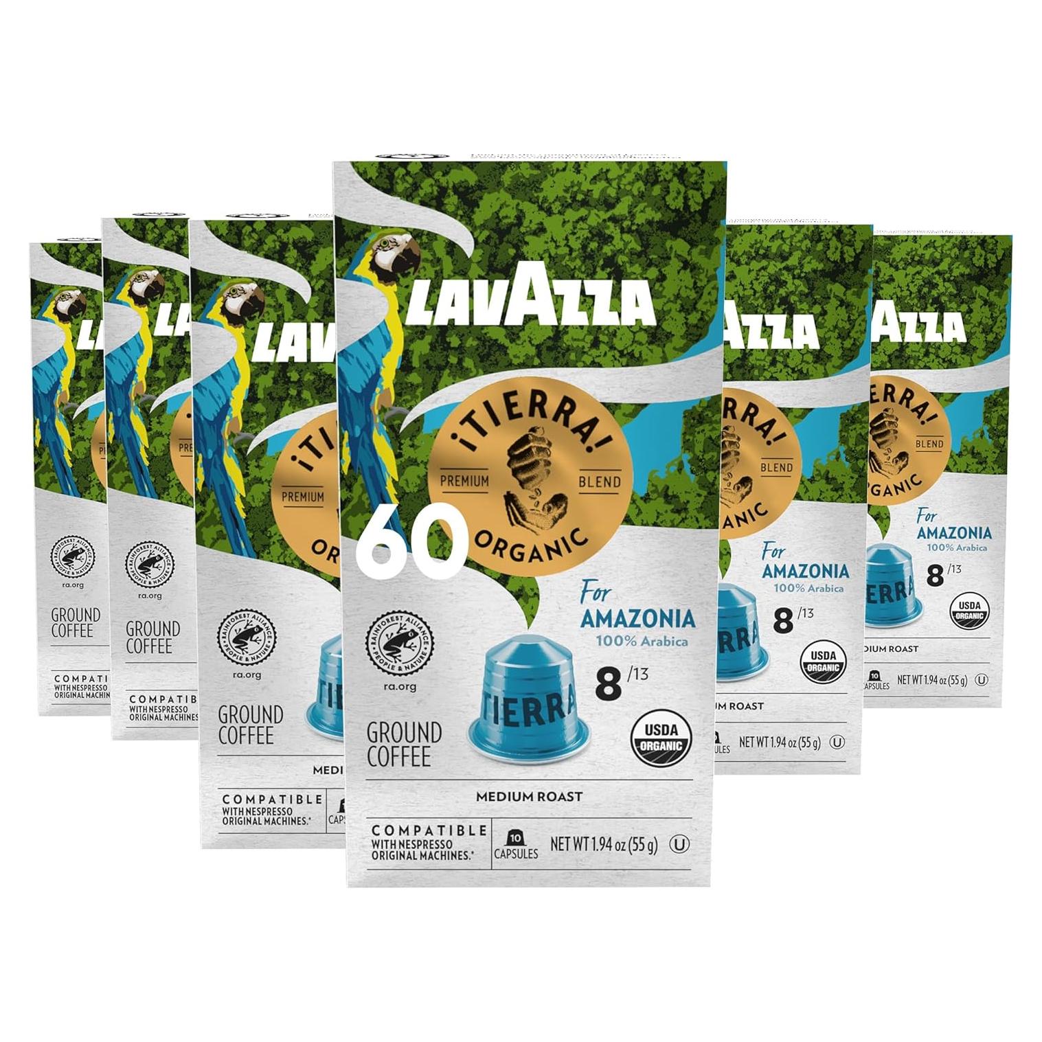 Cápsulas de Espresso Lavazza Tierra Amazonia 60 Unidades Orgánico