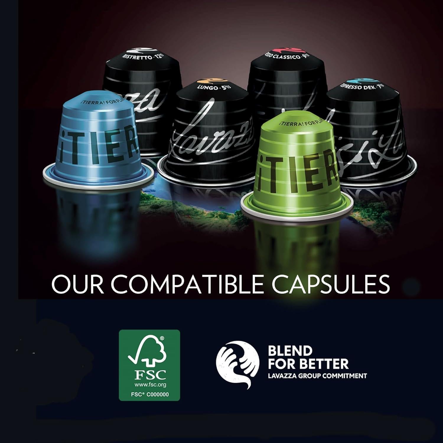 Cápsulas de Espresso Lavazza Tierra Amazonia 60 Unidades Orgánico