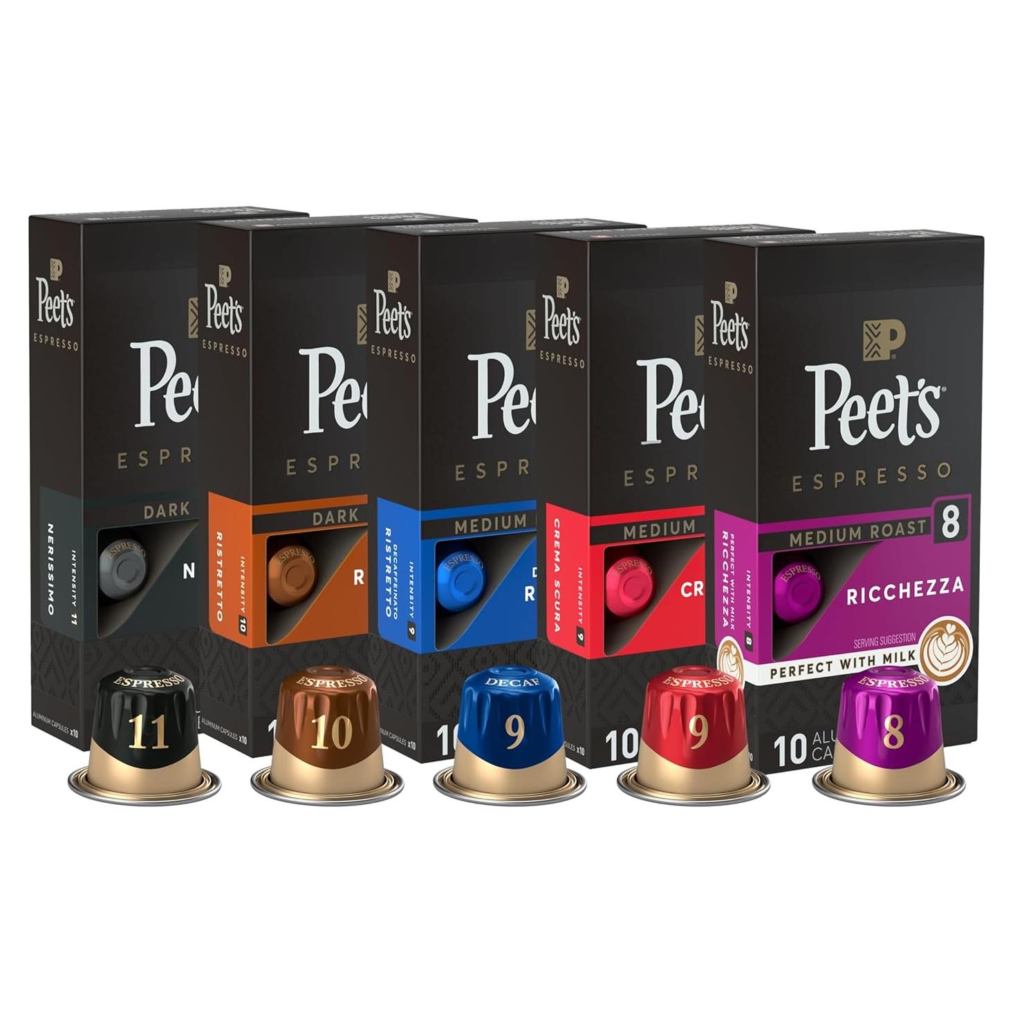 Cápsulas de Espresso Peet's Coffee - Variedad 50 Unidades