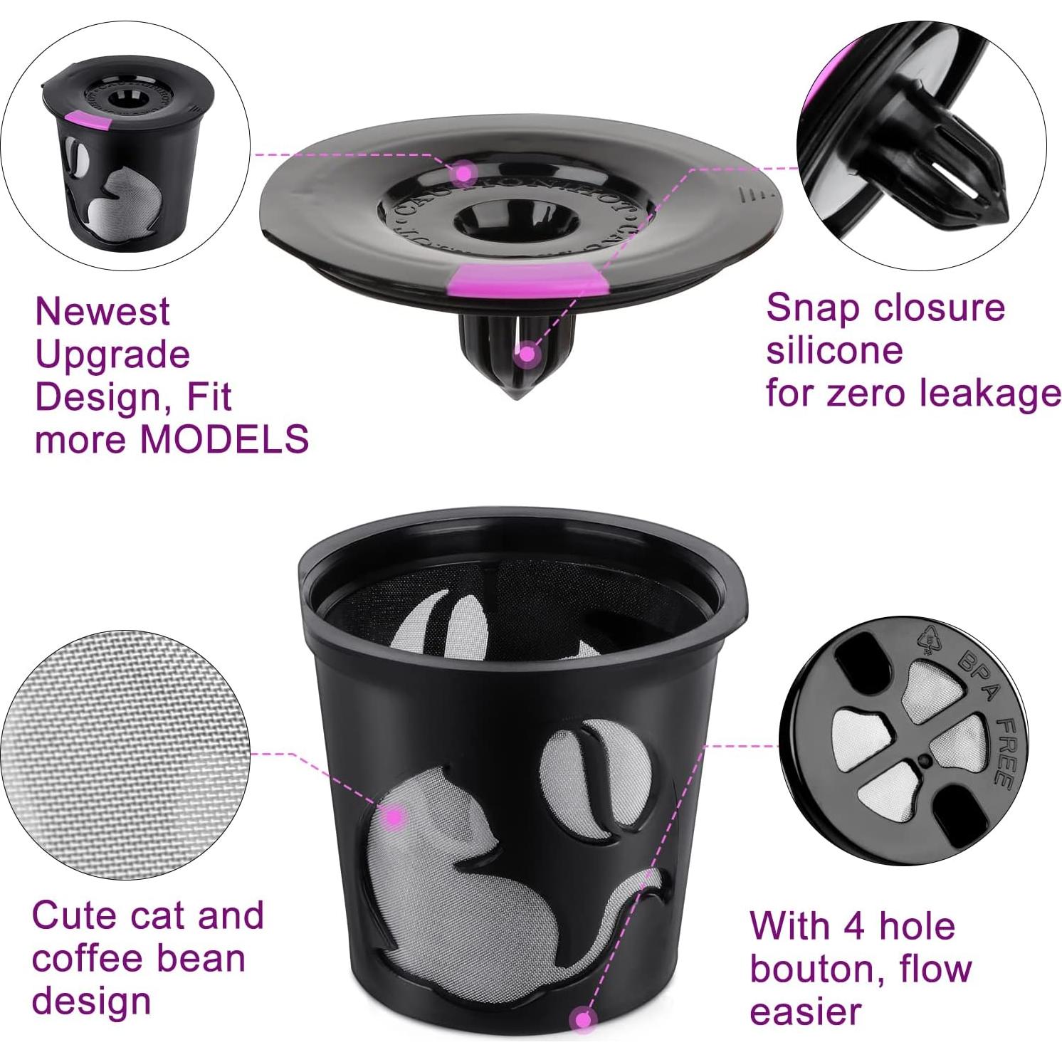 Tazas K reutilizables InwodiTeki para K-Mini y K-Duo, 4 unidades