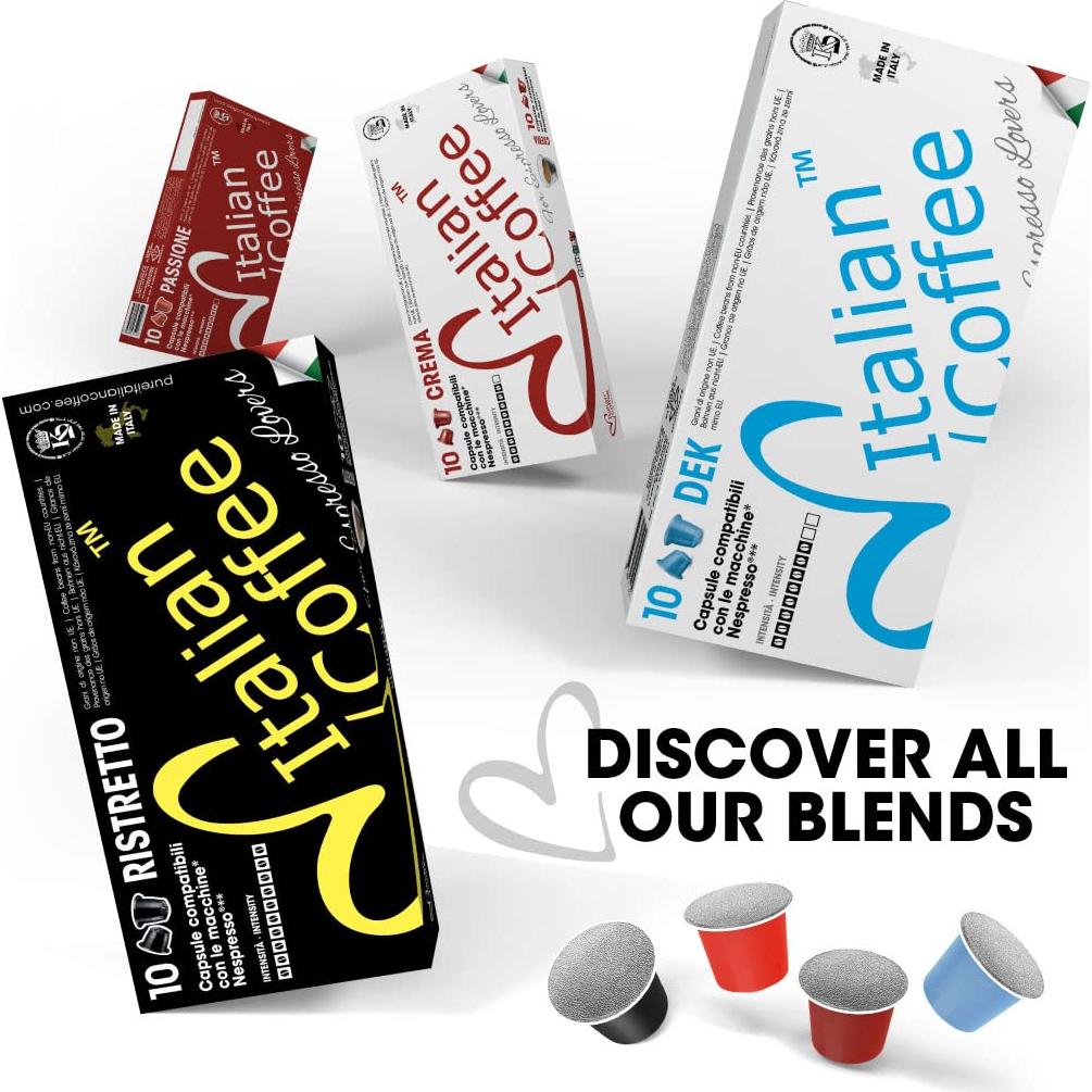 Cápsulas de café italiano Lungo 100 unidades Café Italiano