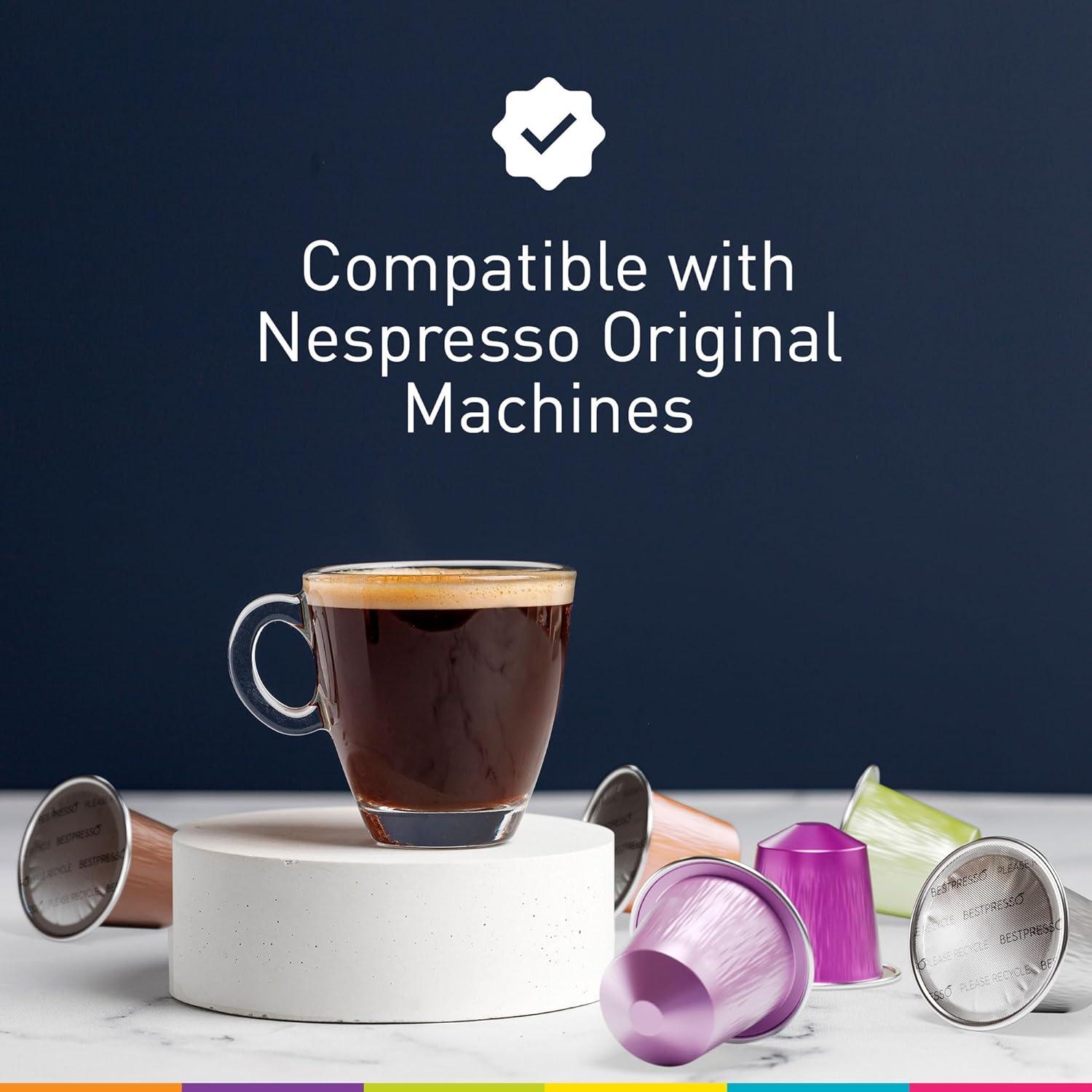 Cápsulas de Café Bestpresso Nespresso Original 120 Unidades Intenso