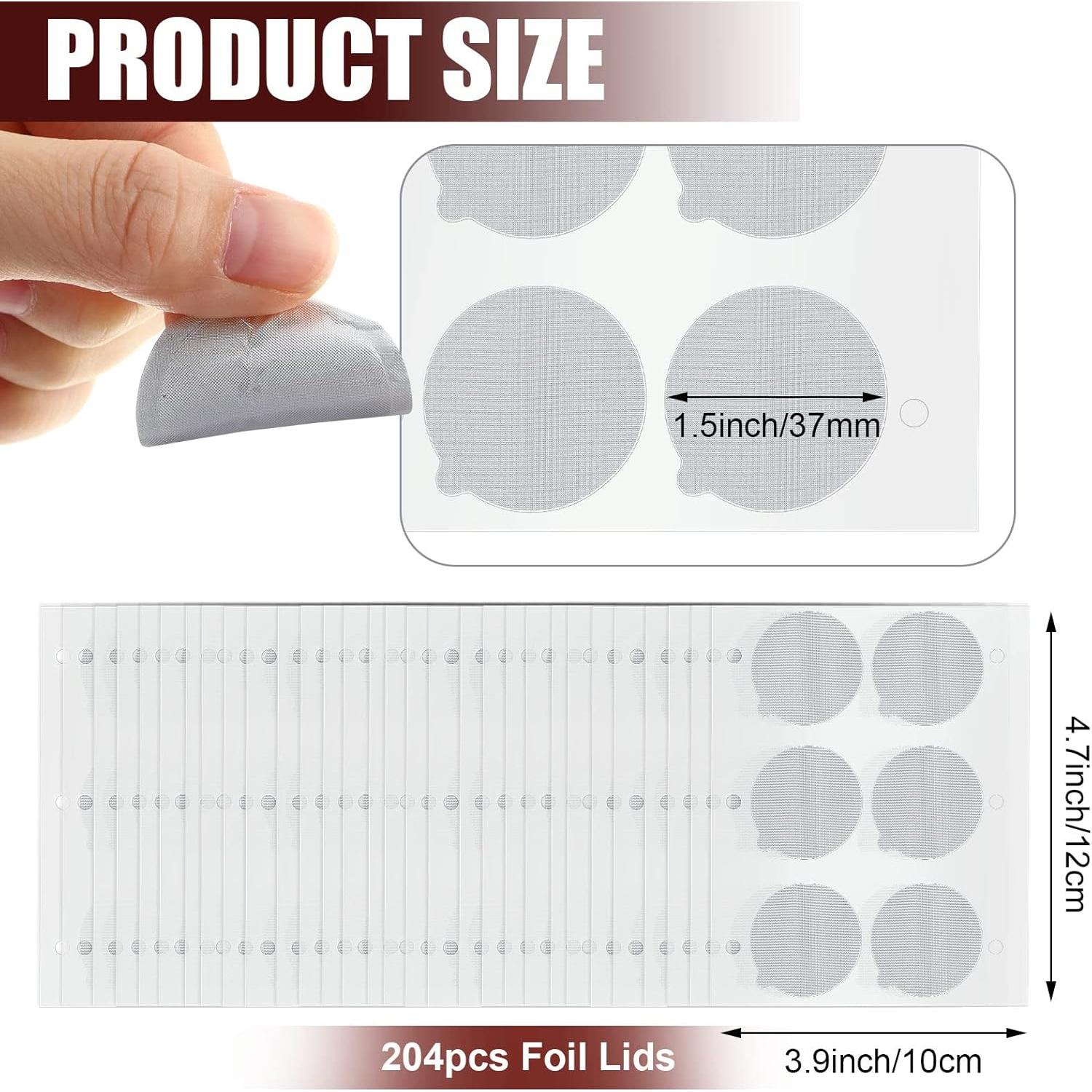 Ctosree 204 Sellos de Aluminio para Cápsulas de Café Espresso 37mm