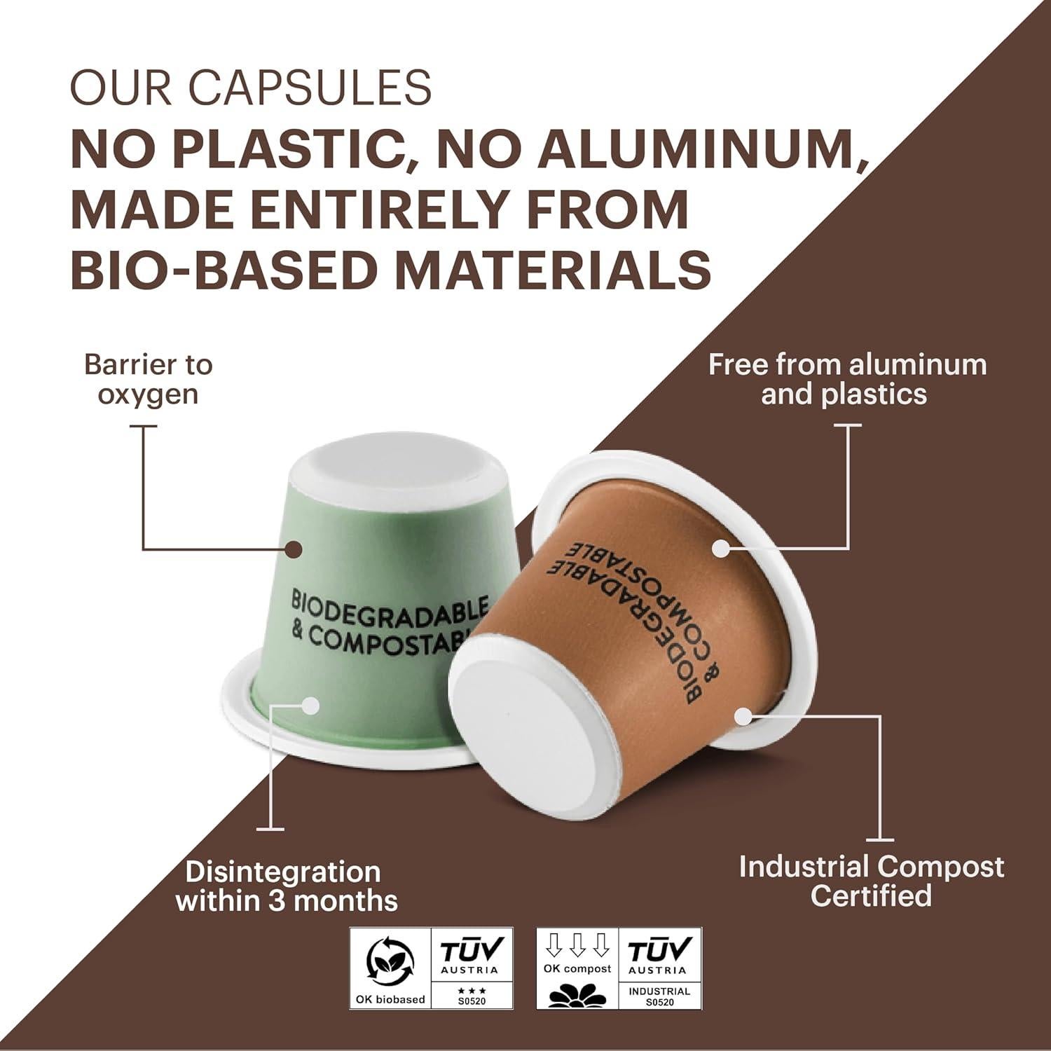 Cápsulas de Café Orgánico La Hermosa 20 Unidades Compatible Nespresso