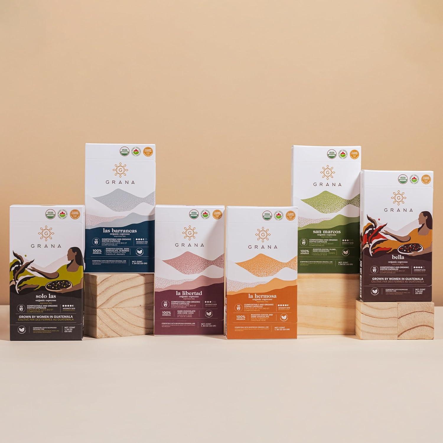 Cápsulas de Café Orgánico La Hermosa 20 Unidades Compatible Nespresso