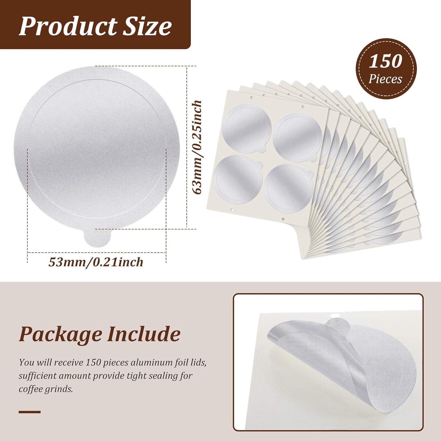 Tapas de Aluminio Zonon para Cápsulas Nespresso Vertuoline 63 mm (150)