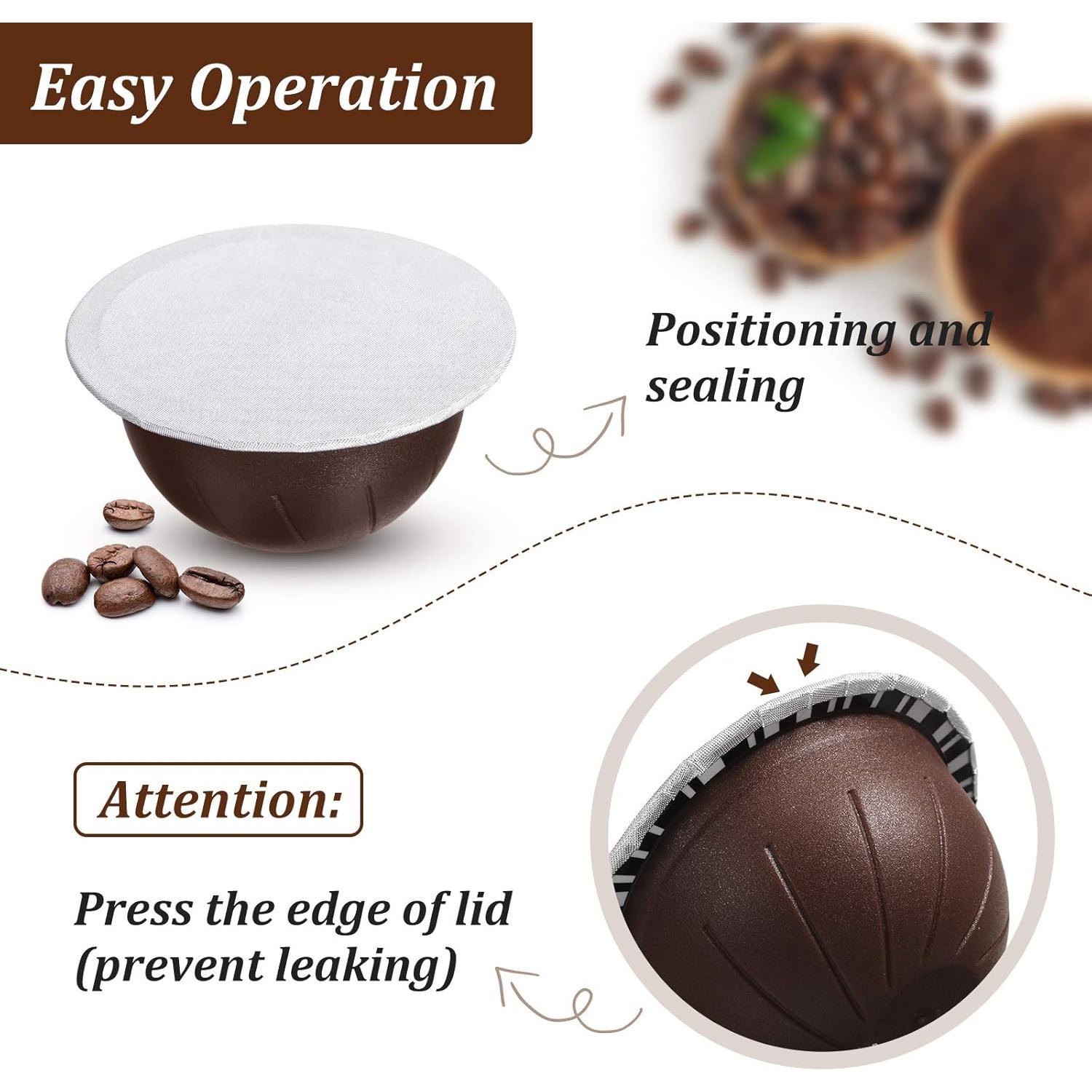 Tapas de Aluminio Zonon para Cápsulas Nespresso Vertuoline 63 mm (150)