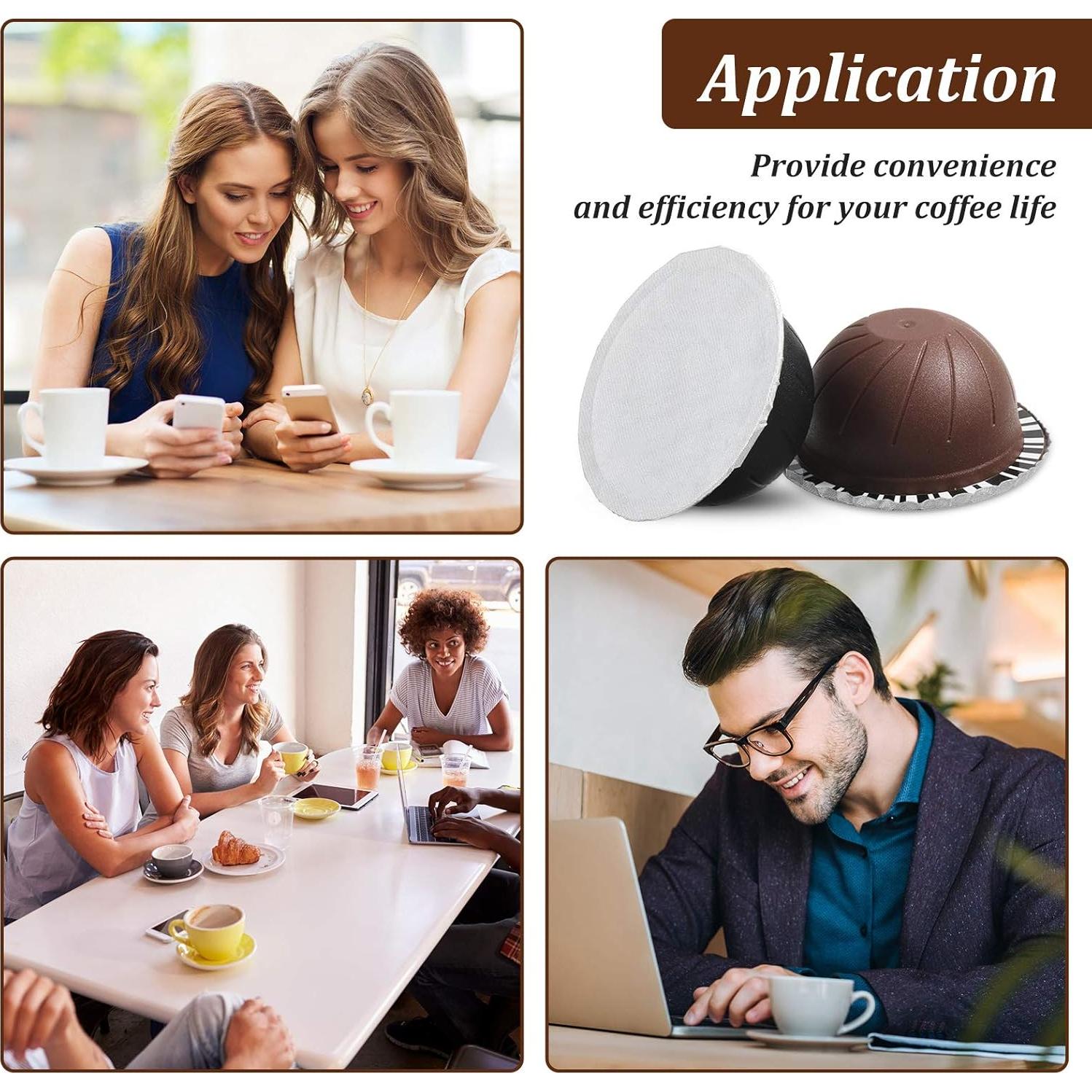 Tapas de Aluminio Zonon para Cápsulas Nespresso Vertuoline 63 mm (150)