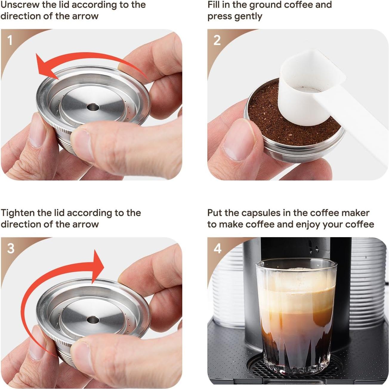 Cápsula de Café Reutilizable HAILASRE 150ml Acero Inoxidable