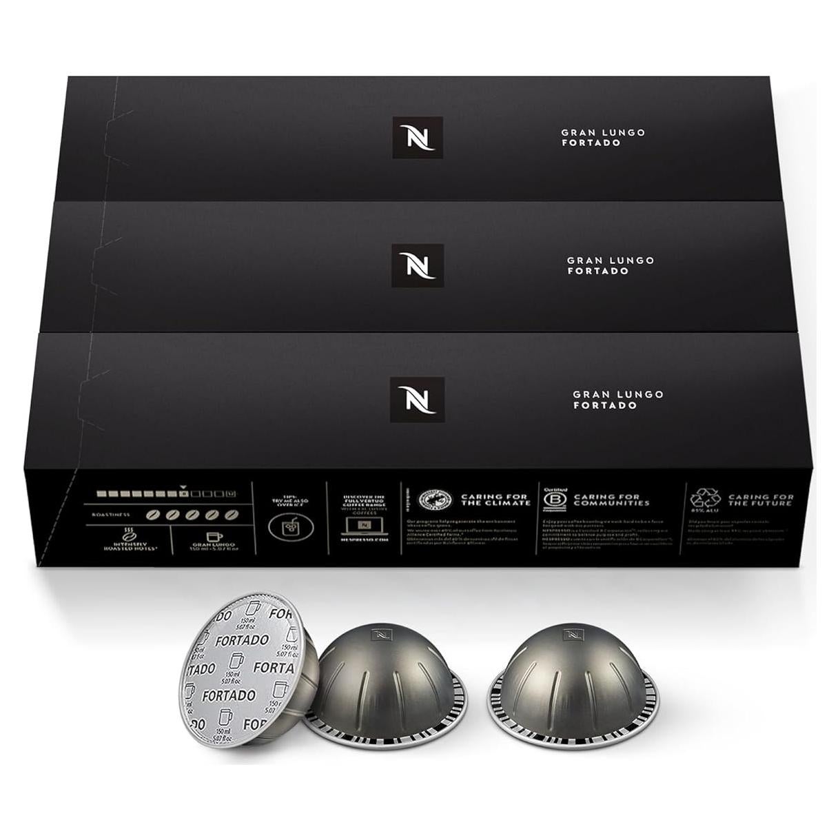 Cápsulas Nespresso Fortado Gran Lungo 30 Unidades 148.8ml