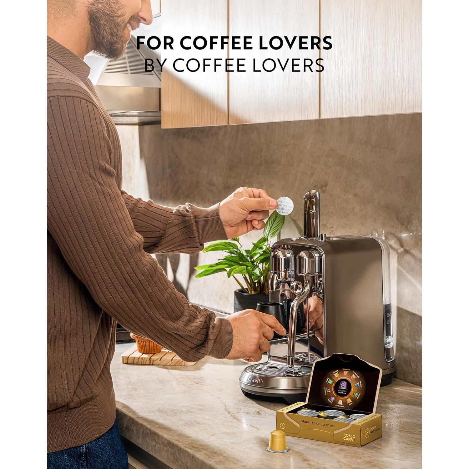 Cápsulas de Café Espresso Rosso Caffè - 60 Unidades Variedad