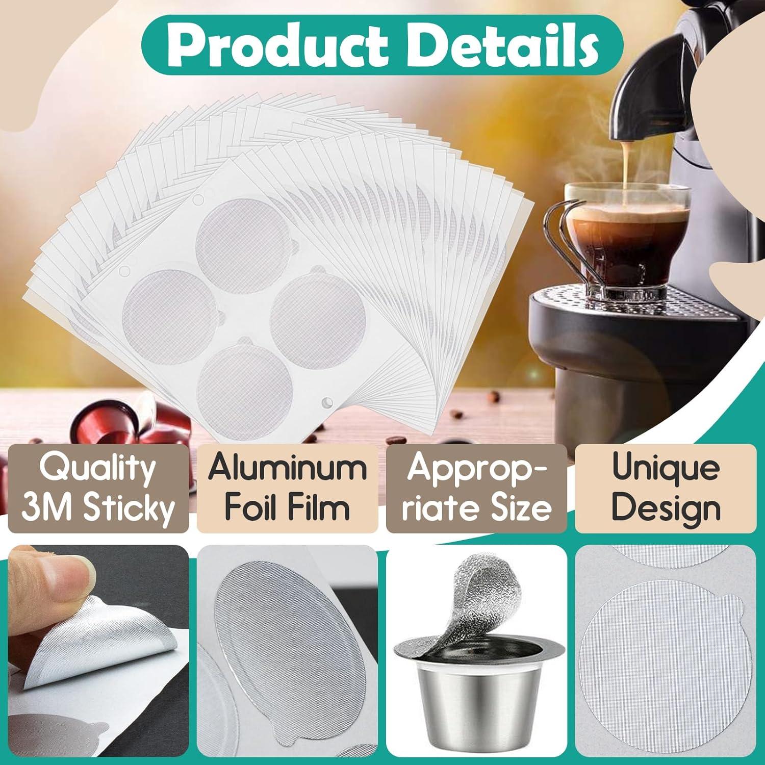 200 Sellos de Aluminio Gfdoso para Cápsulas de Café 37mm