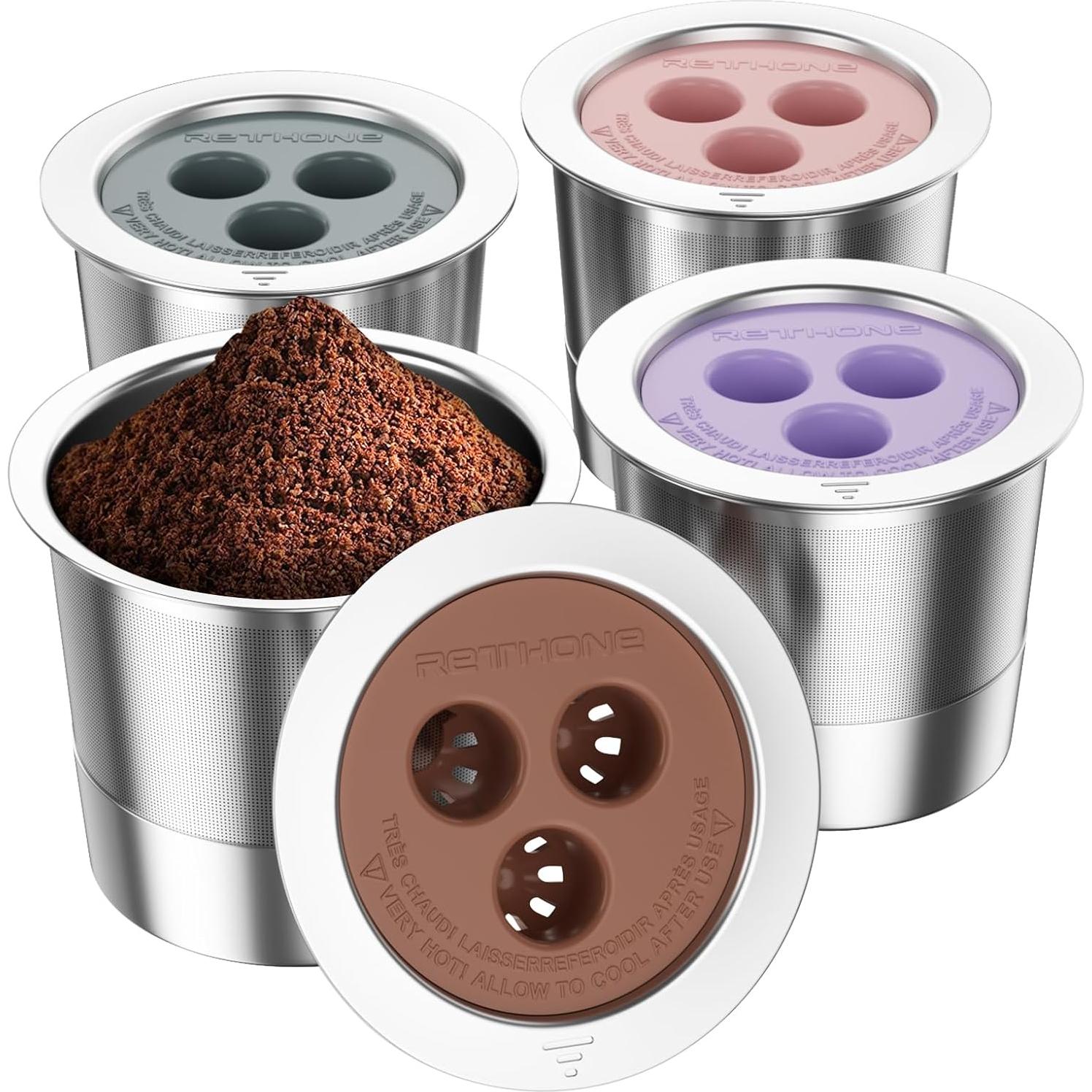 Tazas K Reutilizables RETHONE Acero Inoxidable para Ninja 4 Pzs