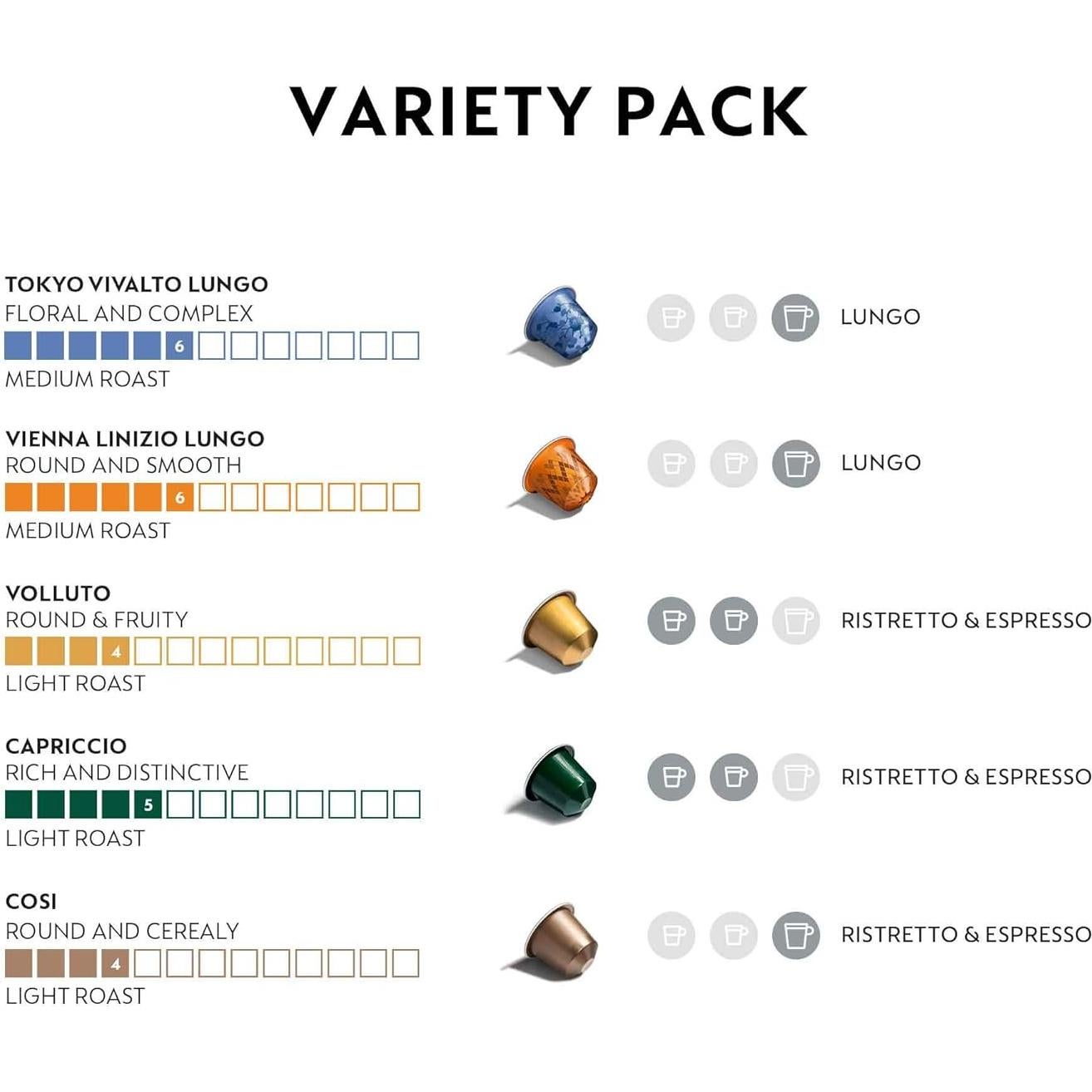 Cápsulas de Café Nespresso Original 50 Unidades Tostado Suave