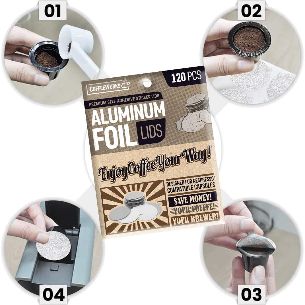 Tapas de Sellado de Aluminio Reutilizables MCBEANS 120 Unidades