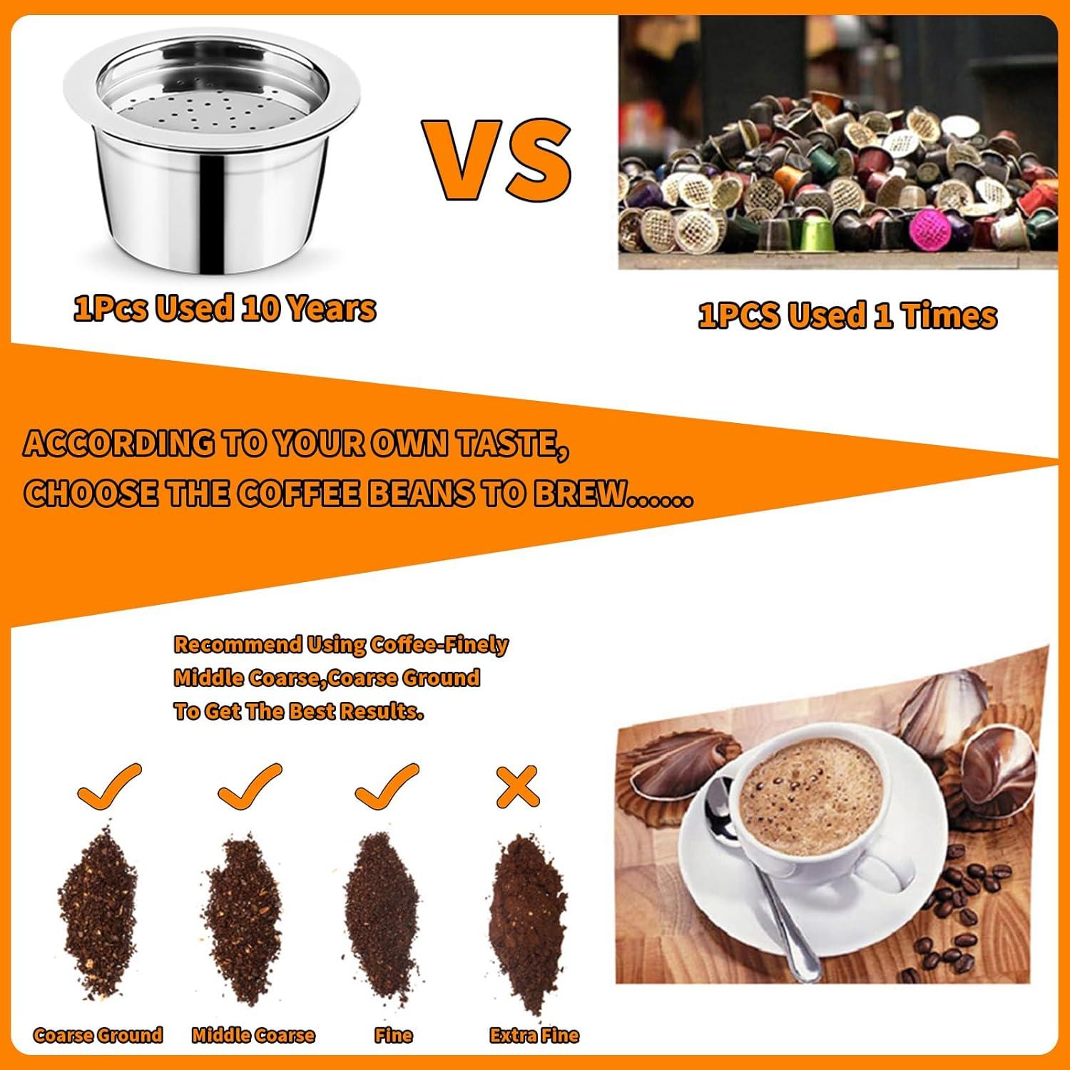 Cápsulas de café reutilizables FOVNOT para K Fee - Acero inoxidable