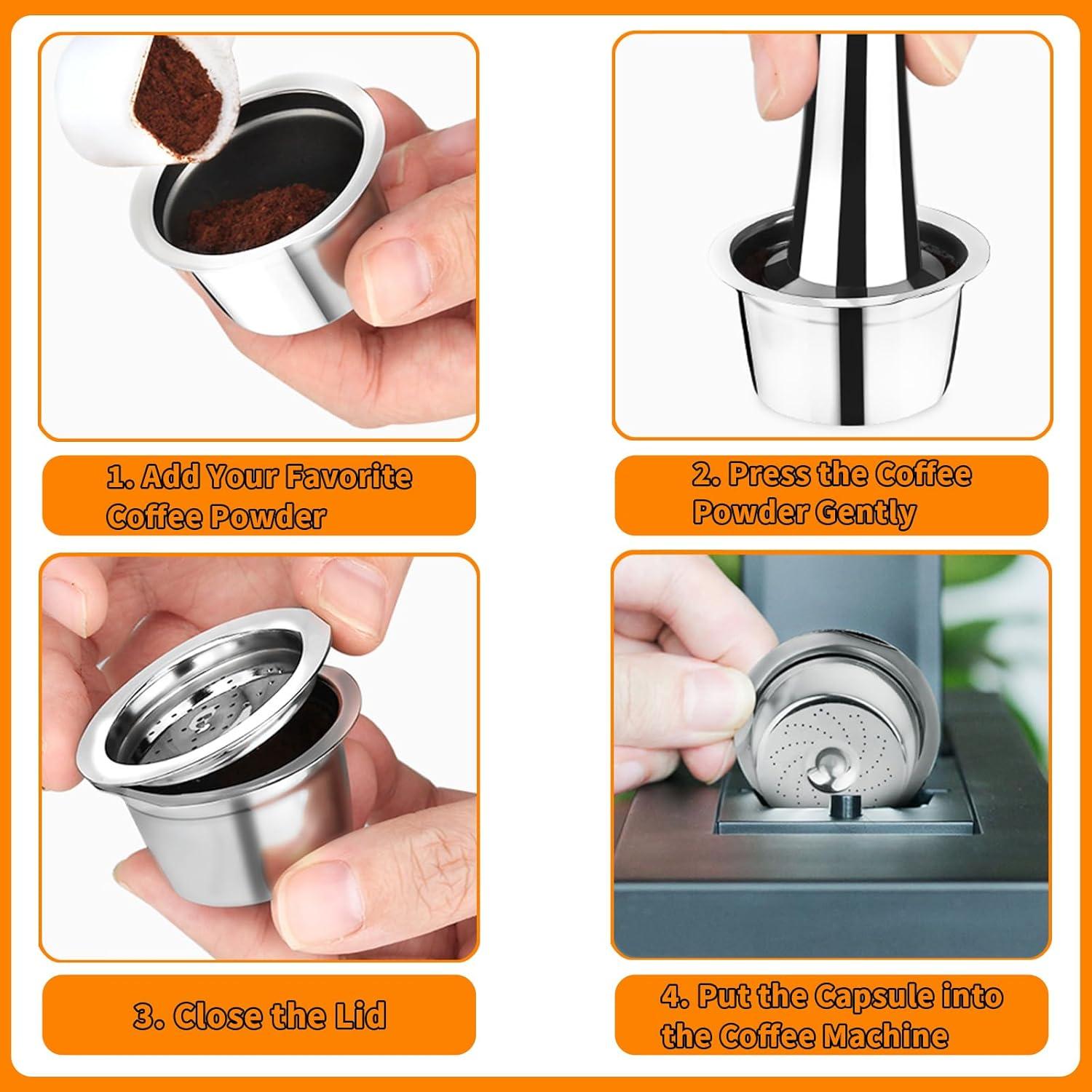 Cápsulas de café reutilizables FOVNOT para K Fee - Acero inoxidable