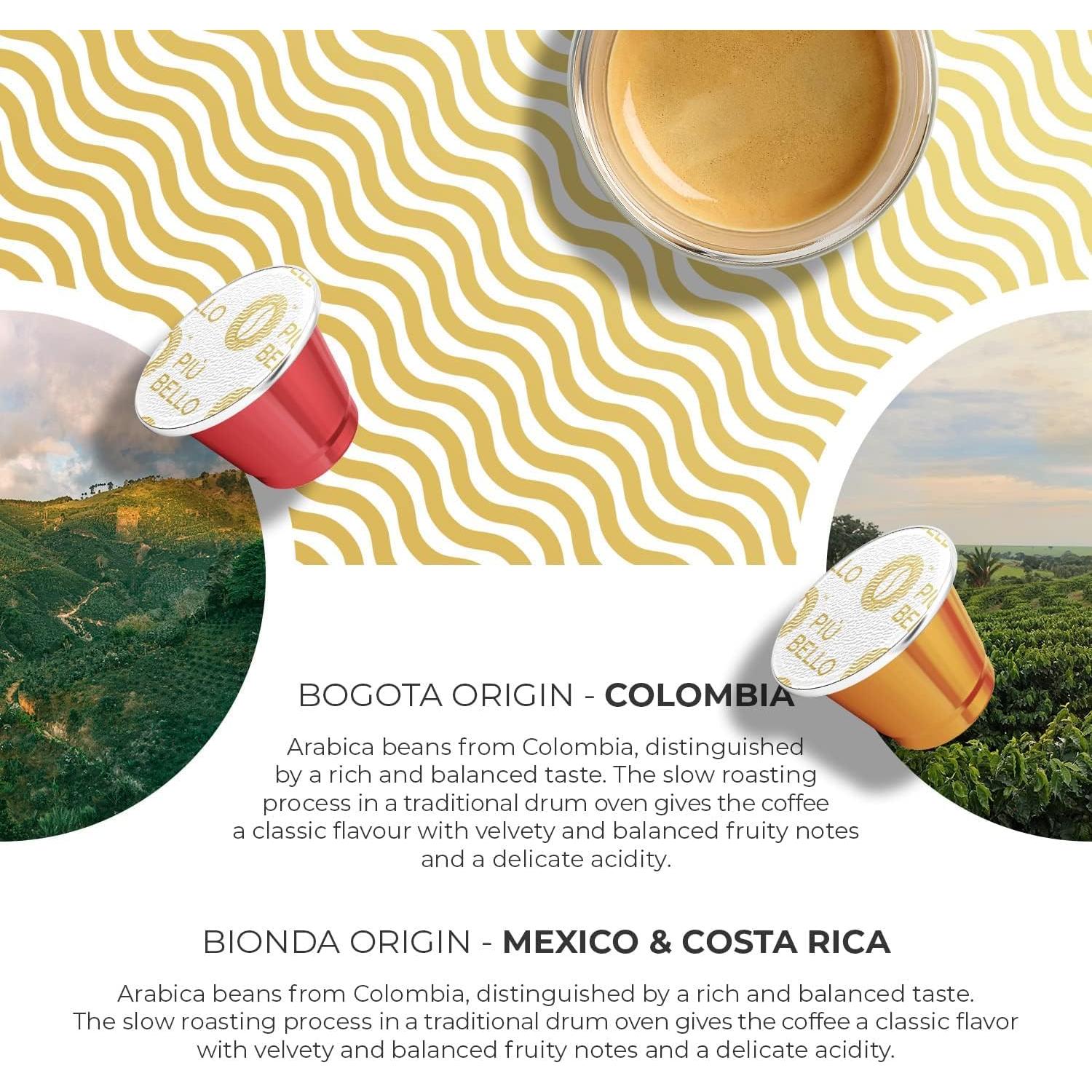 Cápsulas de Café Piu Bello para Nespresso - 120 Unidades, 6 Sabores