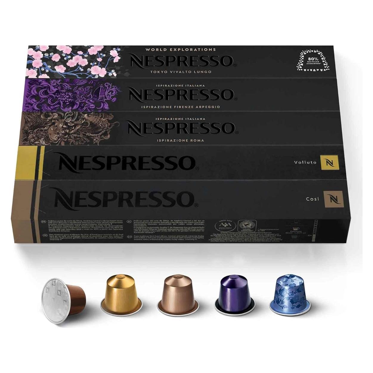Cápsulas de Café Nespresso Original 50 Variedad Espresso
