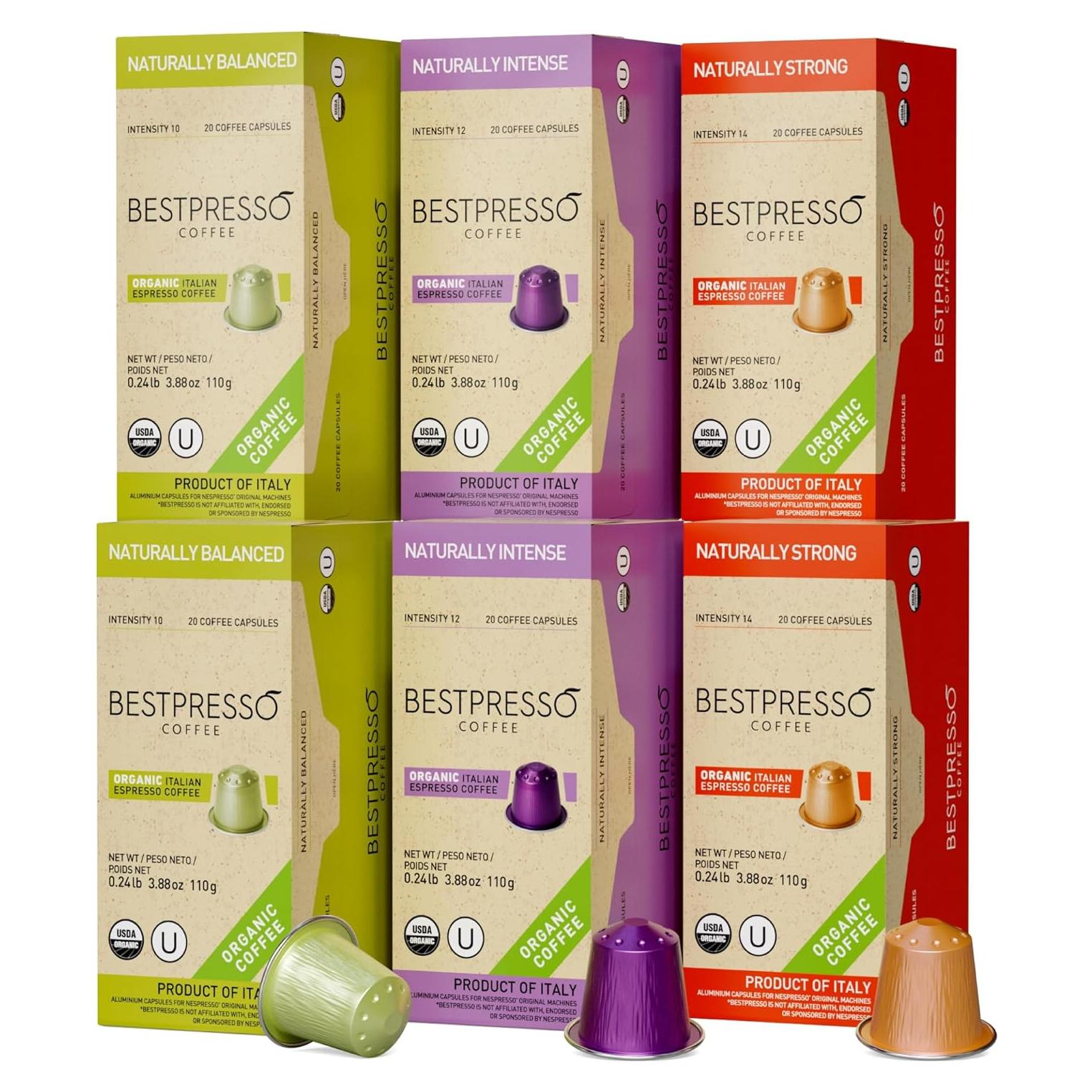 Cápsulas de Espresso Bestpresso Orgánico 120 Unidades Nespresso