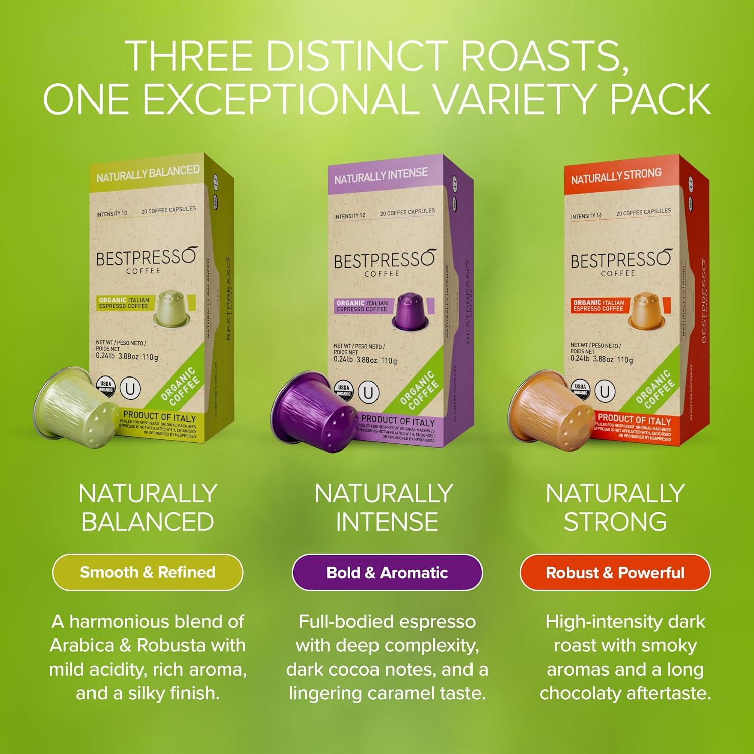 Cápsulas de Espresso Bestpresso Orgánico 120 Unidades Nespresso