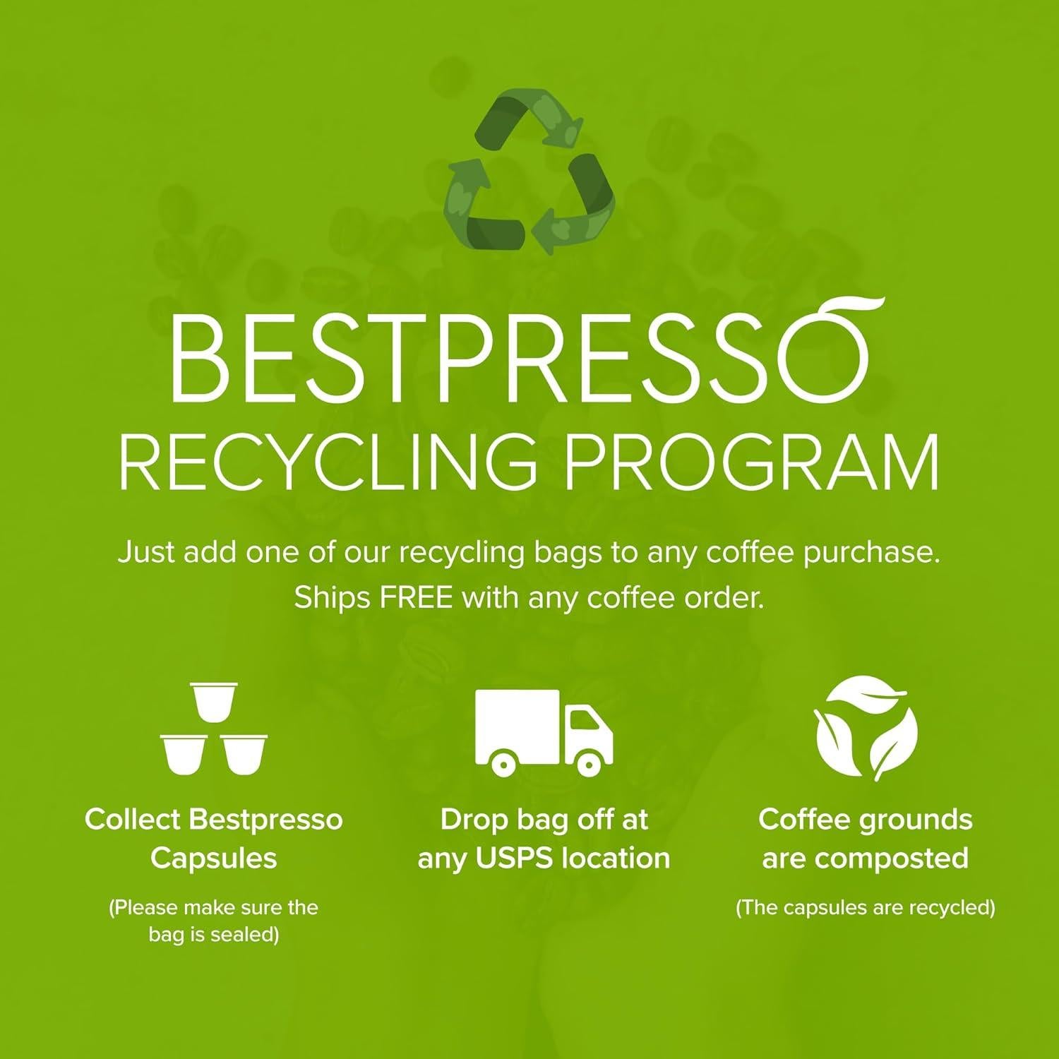 Cápsulas de Espresso Bestpresso Orgánico 120 Unidades Nespresso