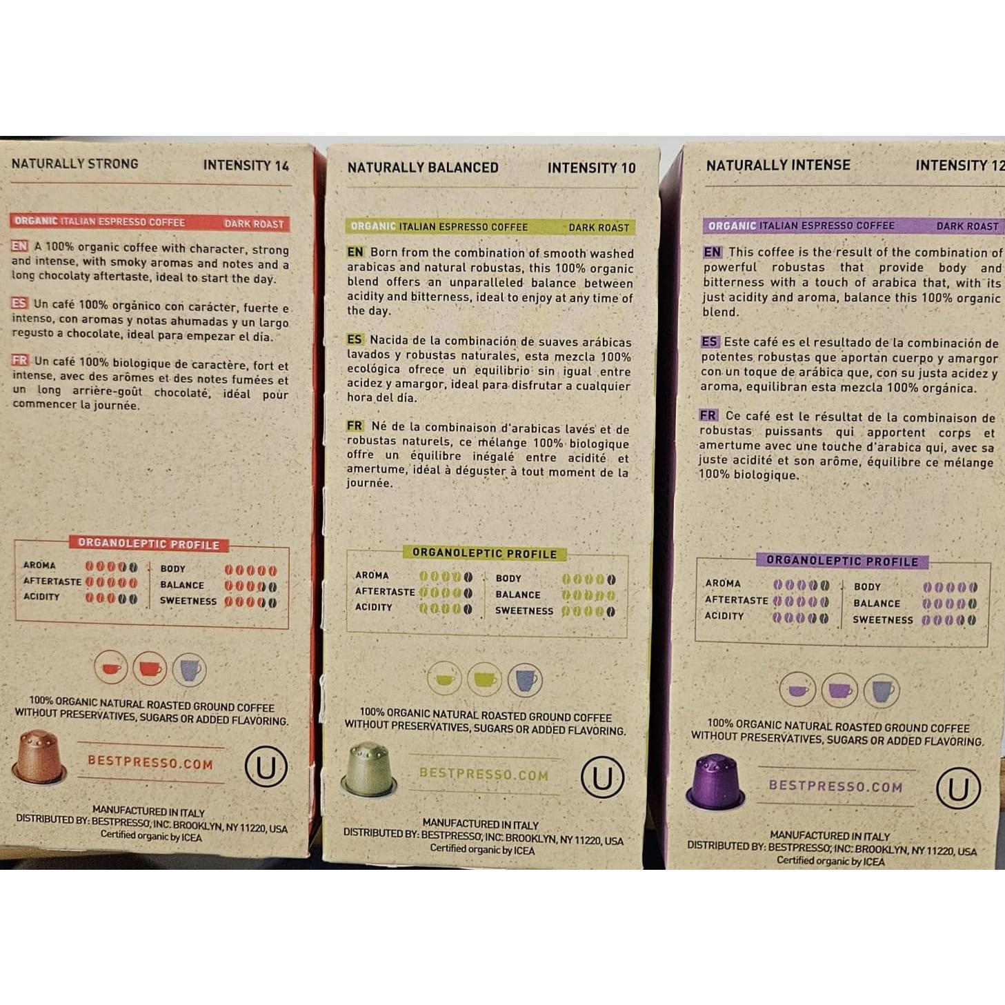 Cápsulas de Espresso Bestpresso Orgánico 120 Unidades Nespresso